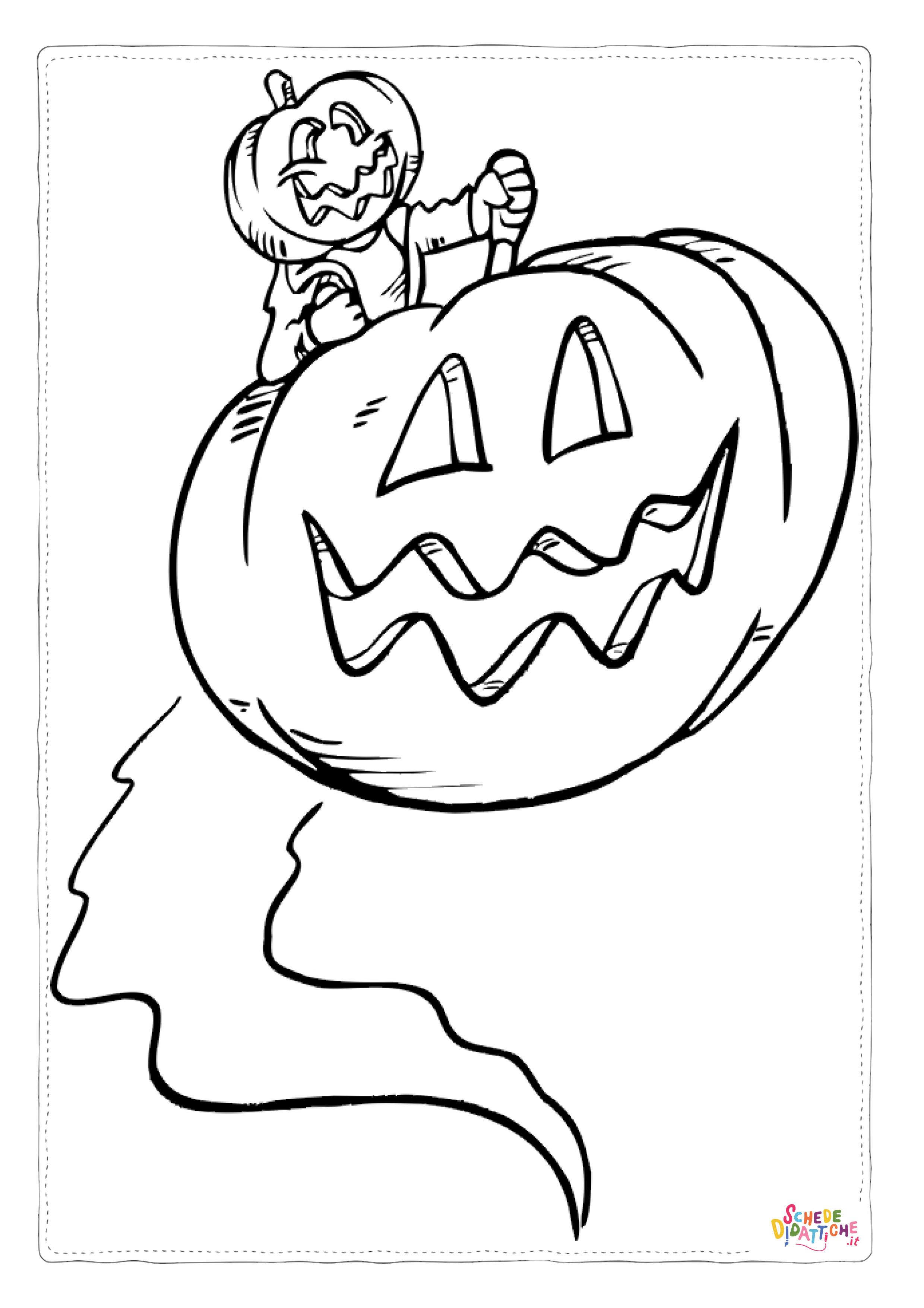 Disegno "Disegno di zucca di Halloween da stampare e colorare 95" Disegno di zucca di Halloween da stampare e colorare 95