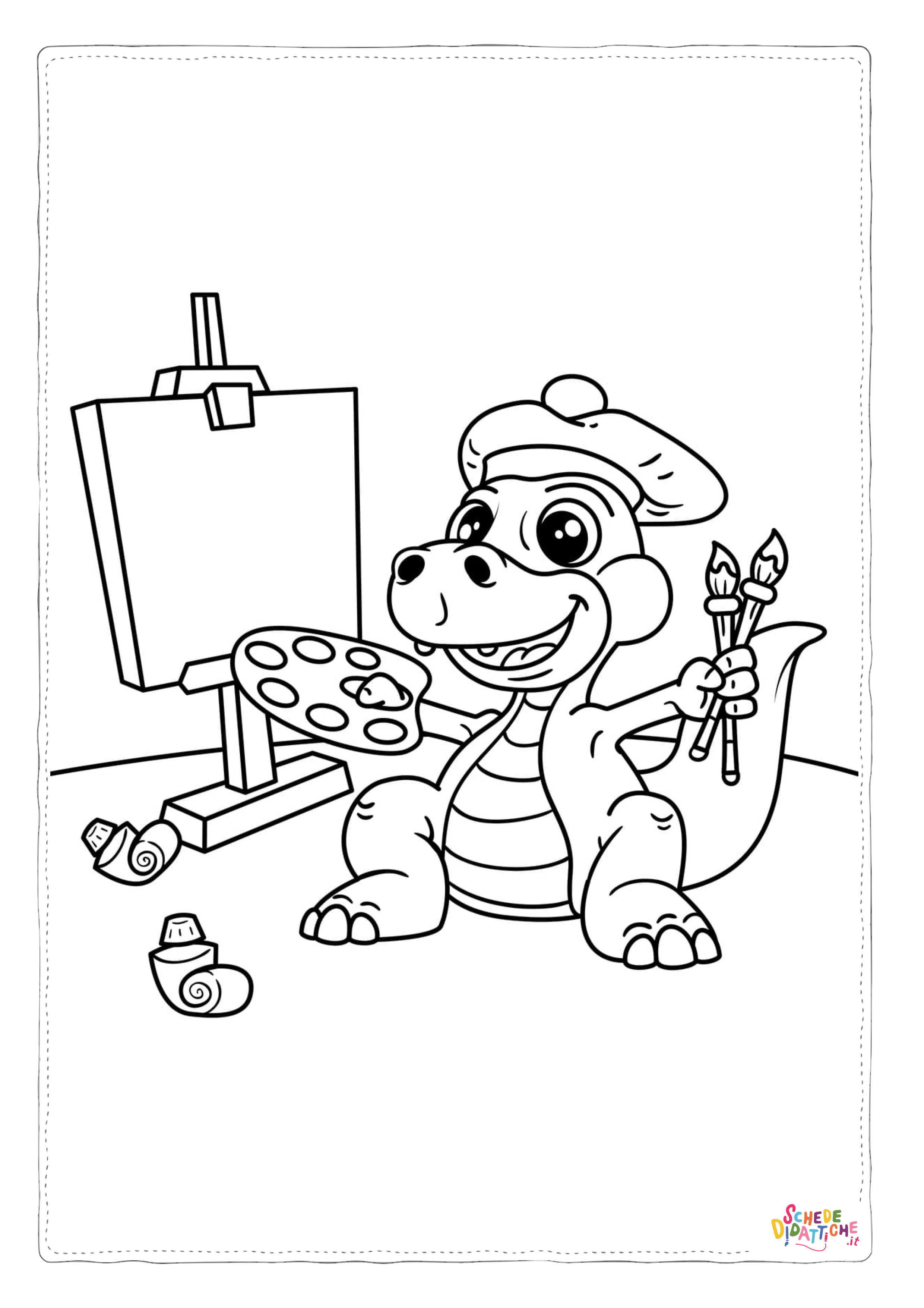 Disegno di Apatosauro da stampare e colorare 8