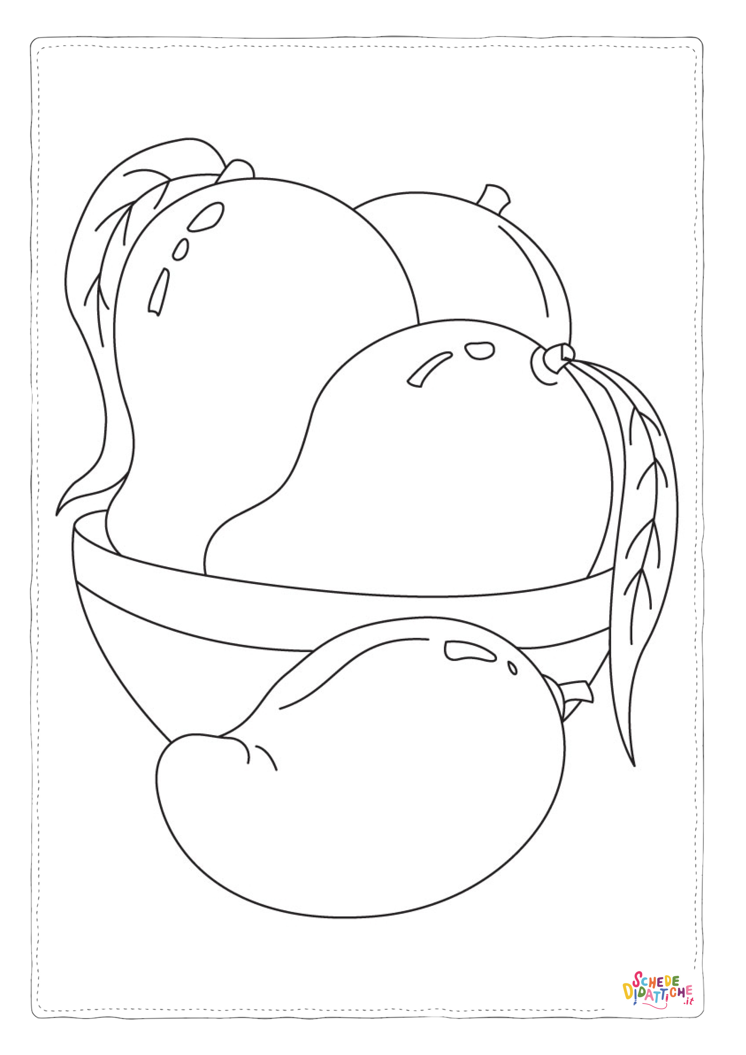Disegno "Disegno di pera da stampare e colorare 6" Disegno di pera da stampare e colorare 6