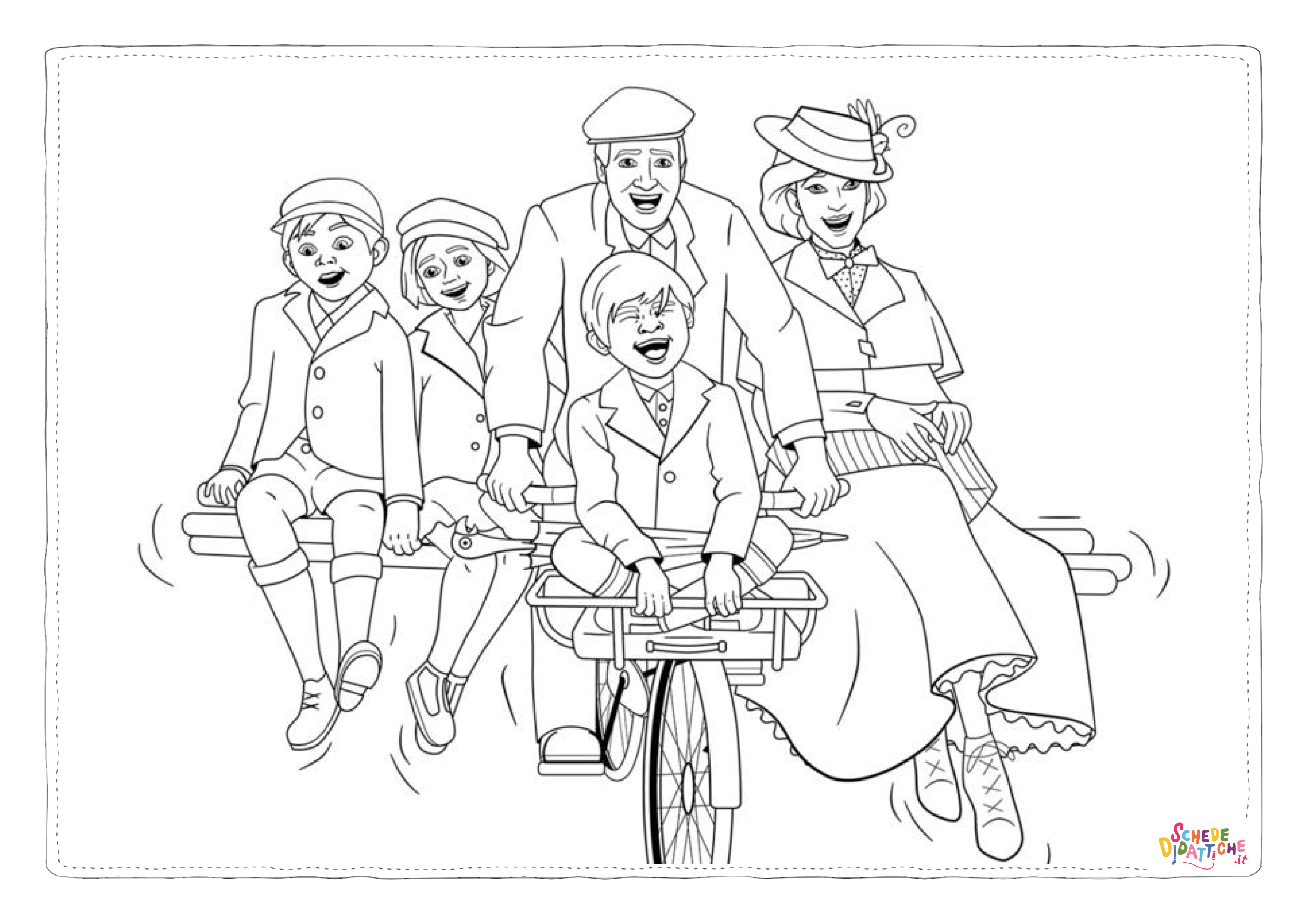 Disegno di Mary Poppins da stampare e colorare 31