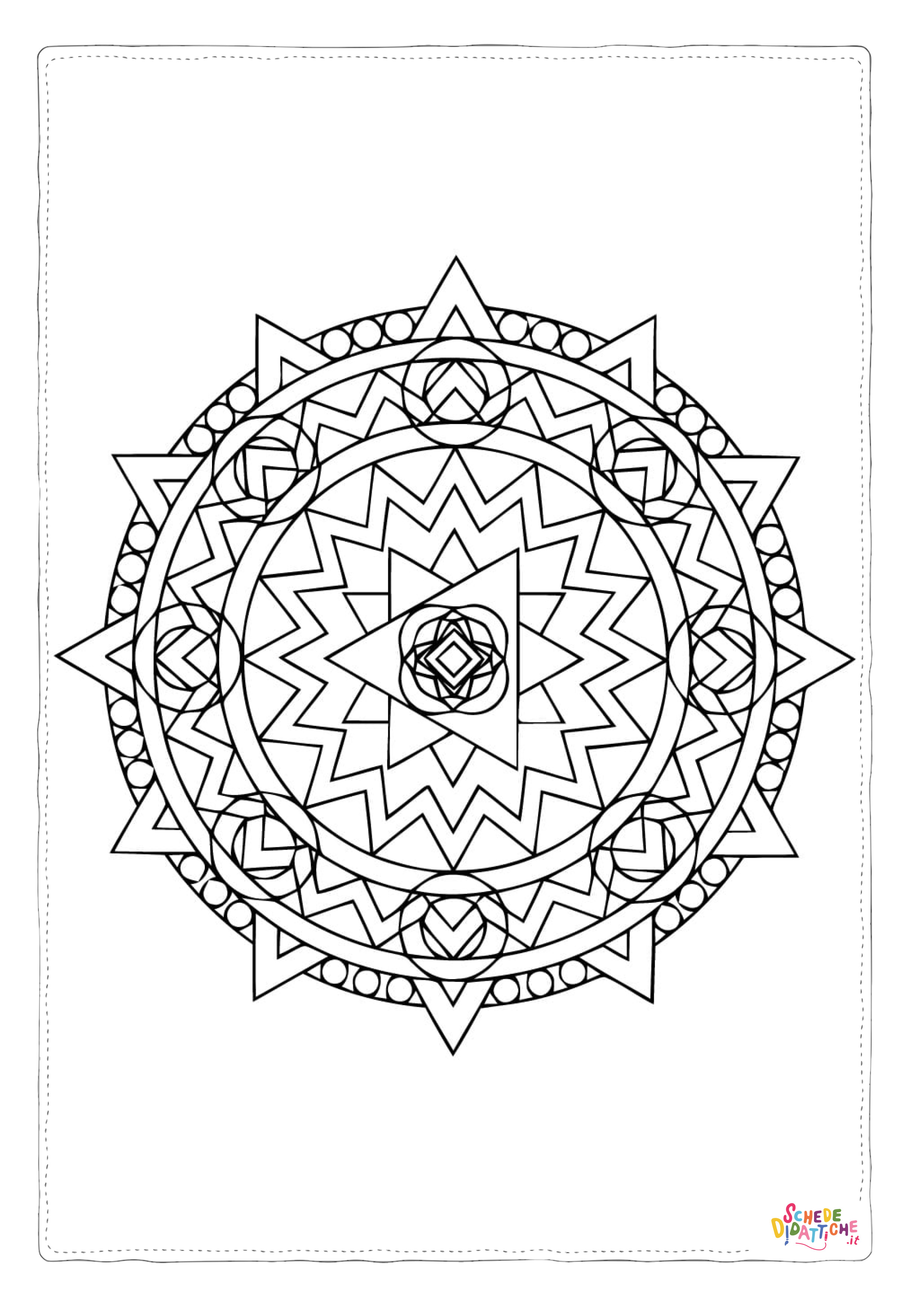 Disegno "Disegno di mandala da stampare e colorare 1090" Disegno di mandala da stampare e colorare 1090