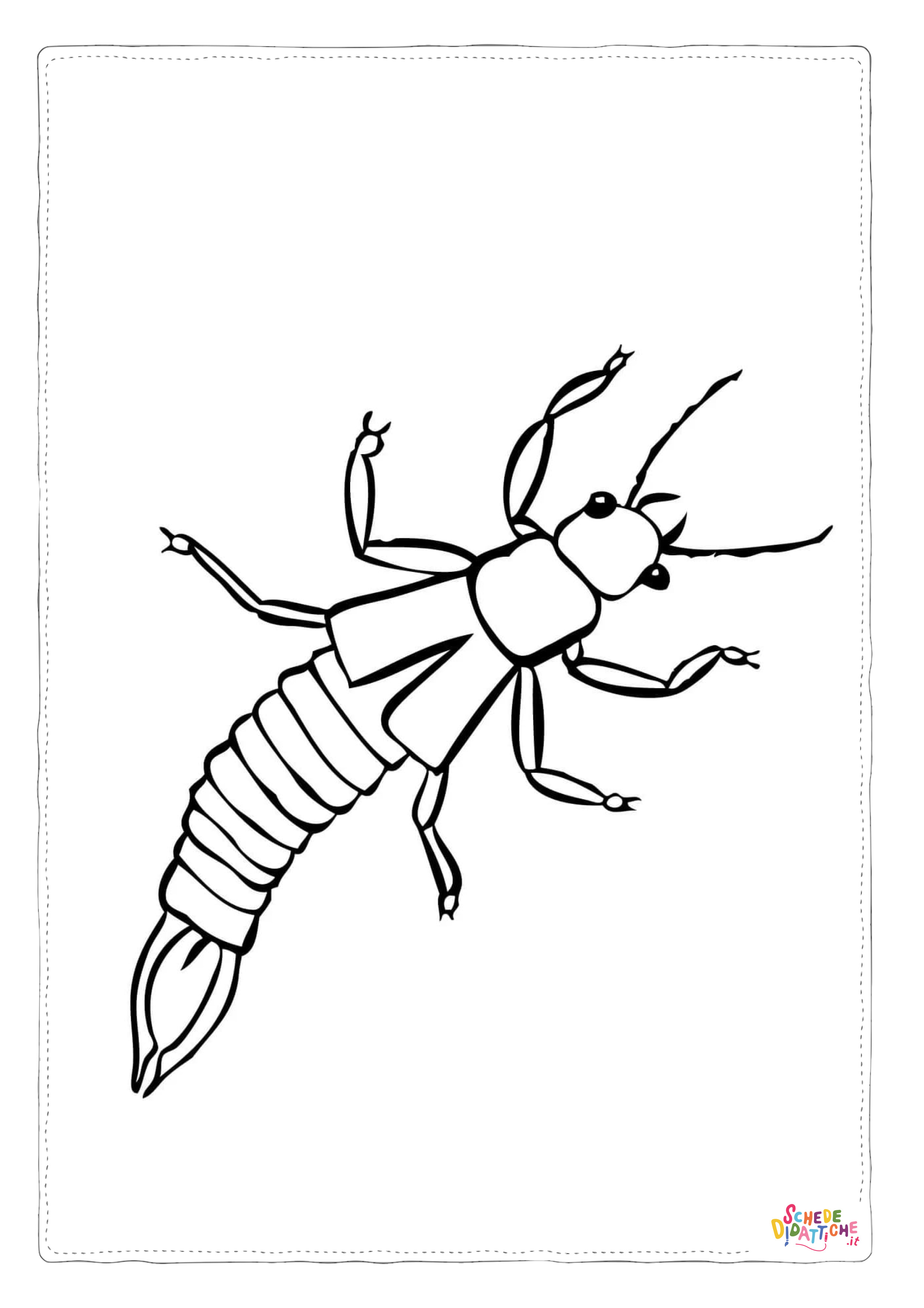 Disegno "Disegno di coleottero da stampare e colorare 13" Disegno di coleottero da stampare e colorare 13
