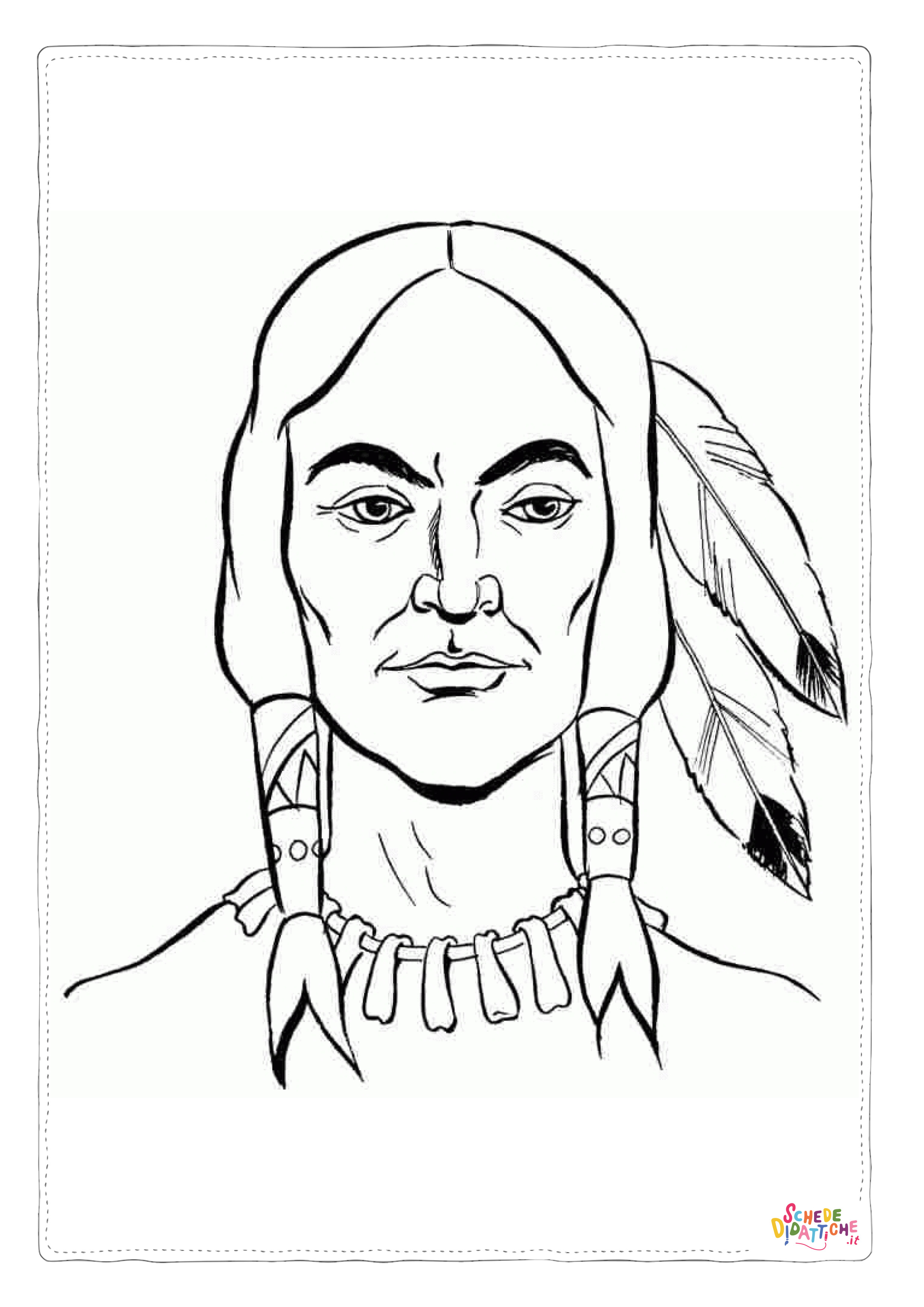 Disegno di Indiani d'America da stampare e colorare 30