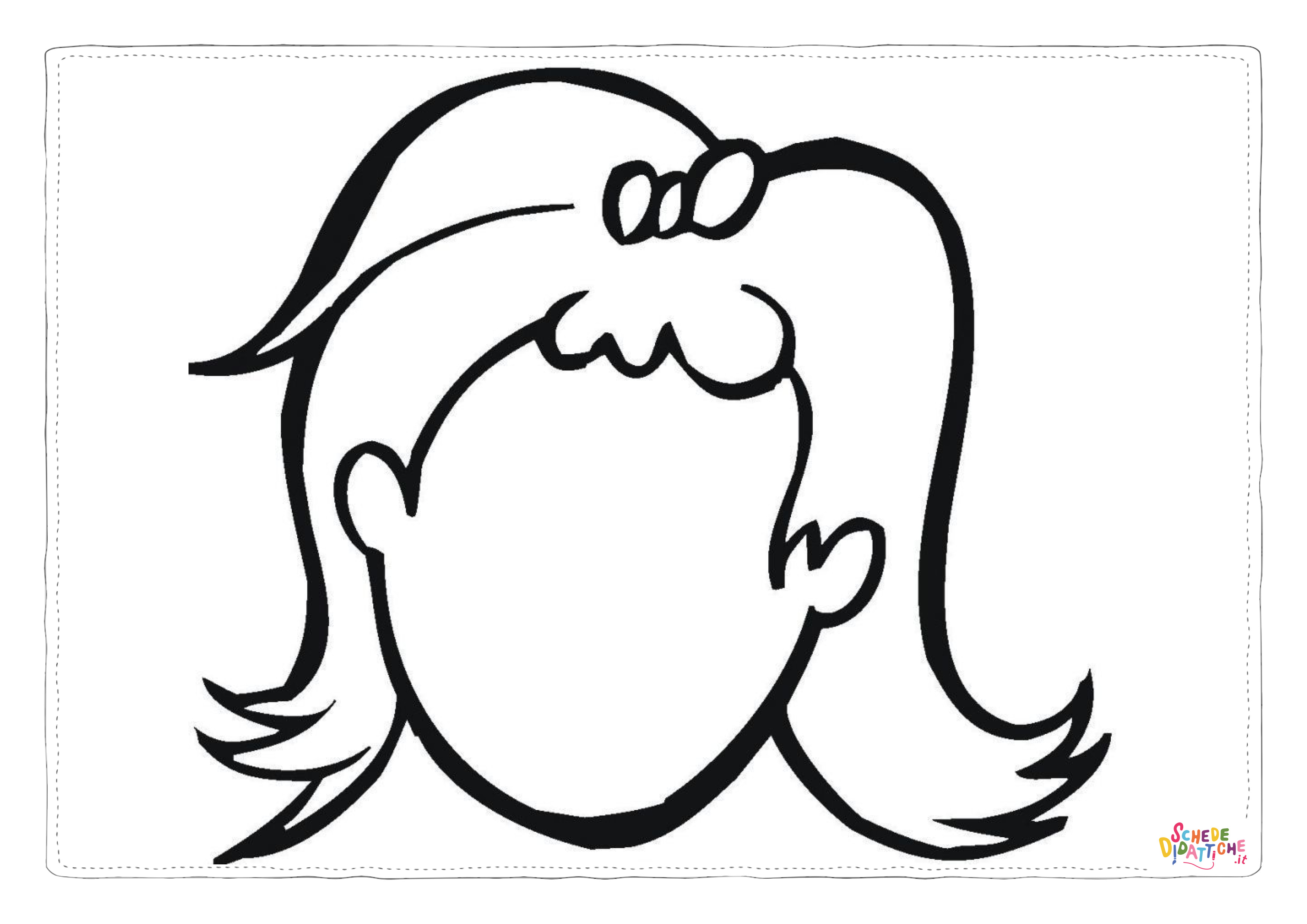 Disegno "Disegno di viso da completare da stampare e colorare 5" Disegno di viso da completare da stampare e colorare 5