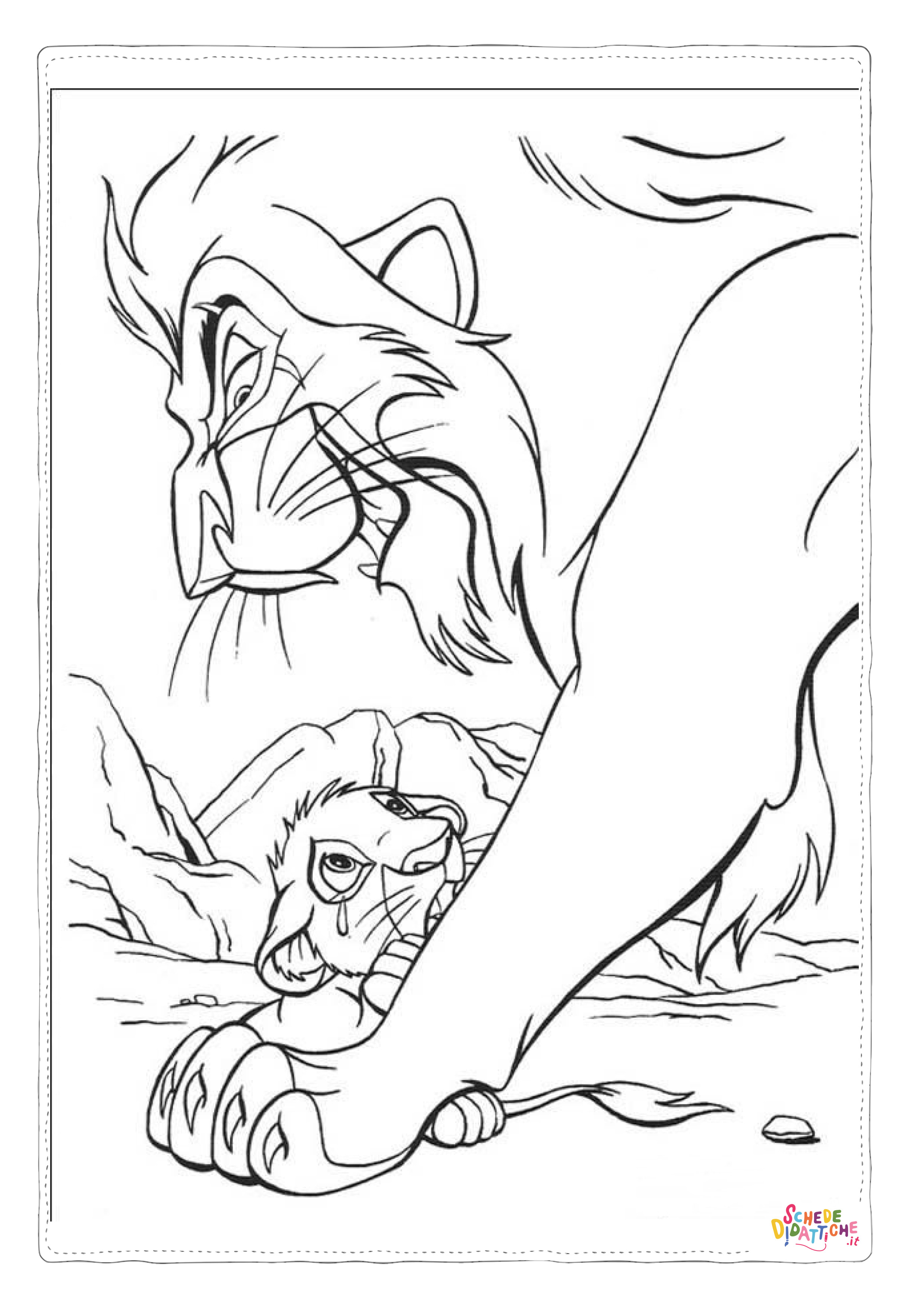 Disegno "Disegno di Re Leone da stampare e colorare 216" Disegno di Re Leone da stampare e colorare 216