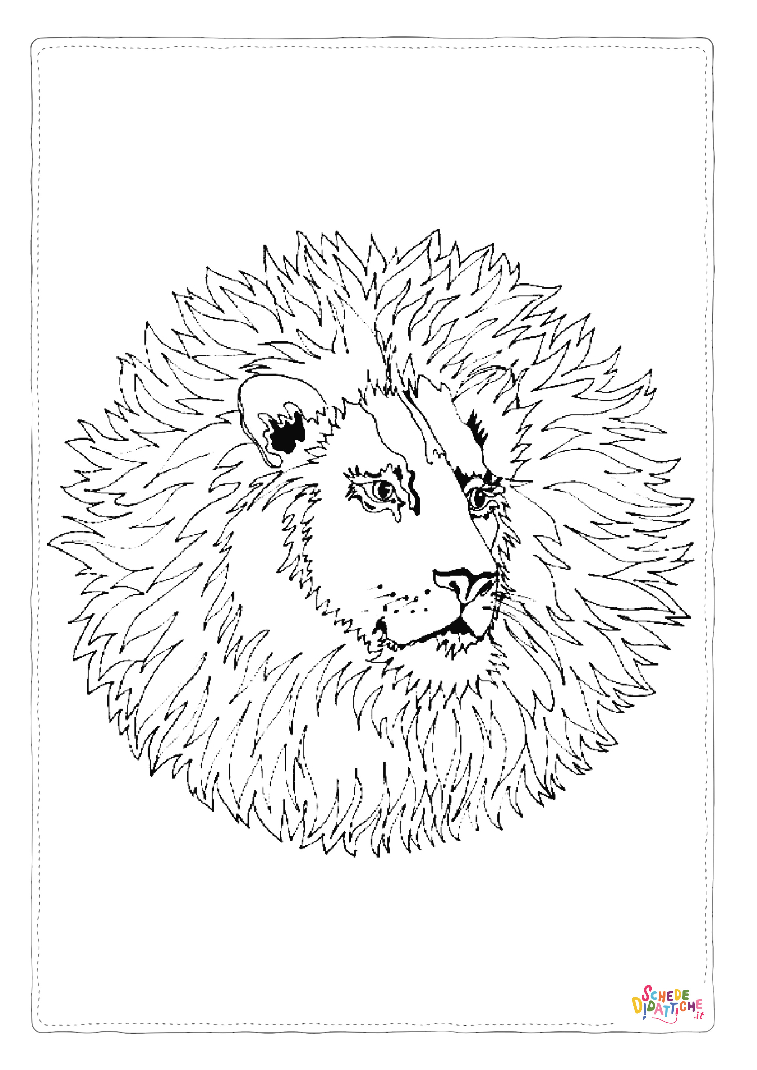 Disegno "Disegno di leone da stampare e colorare 29" Disegno di leone da stampare e colorare 29