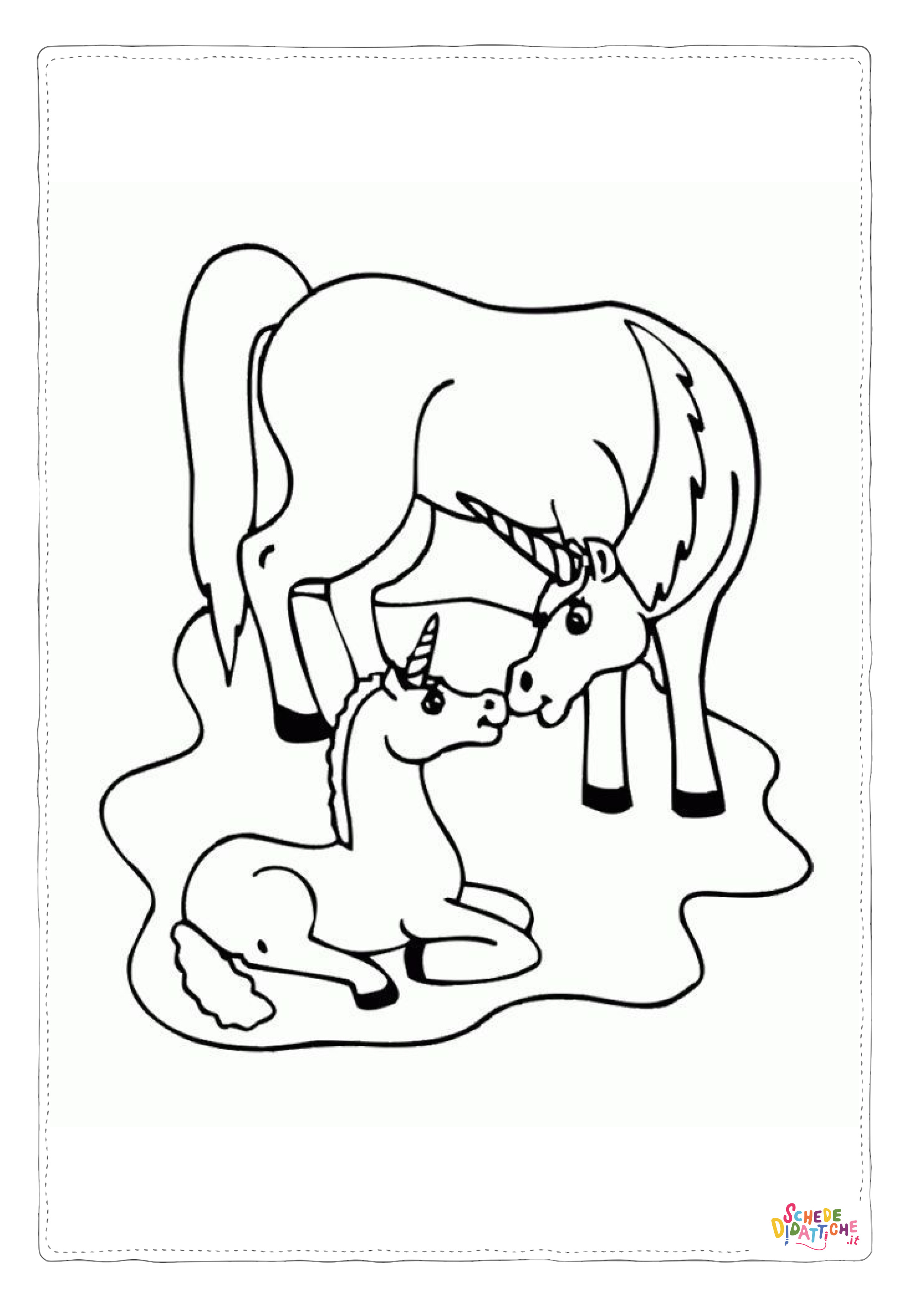 Disegno "Disegno di unicorno da stampare e colorare 23" Disegno di unicorno da stampare e colorare 23