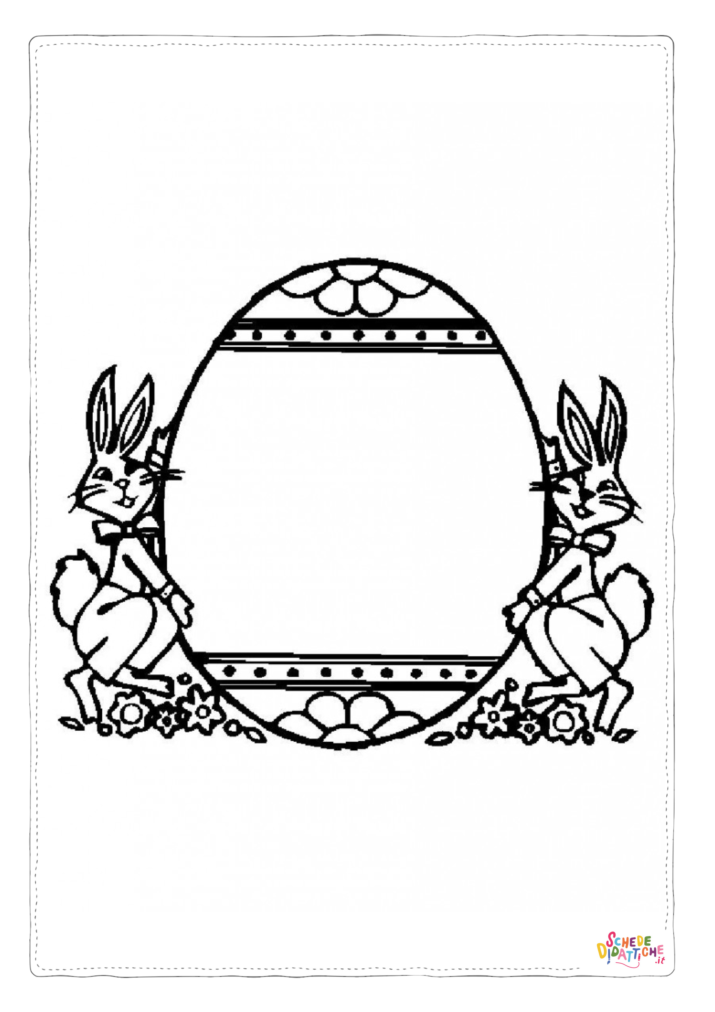 Disegno "Disegno di uovo di Pasqua da stampare e colorare 101" Disegno di uovo di Pasqua da stampare e colorare 101