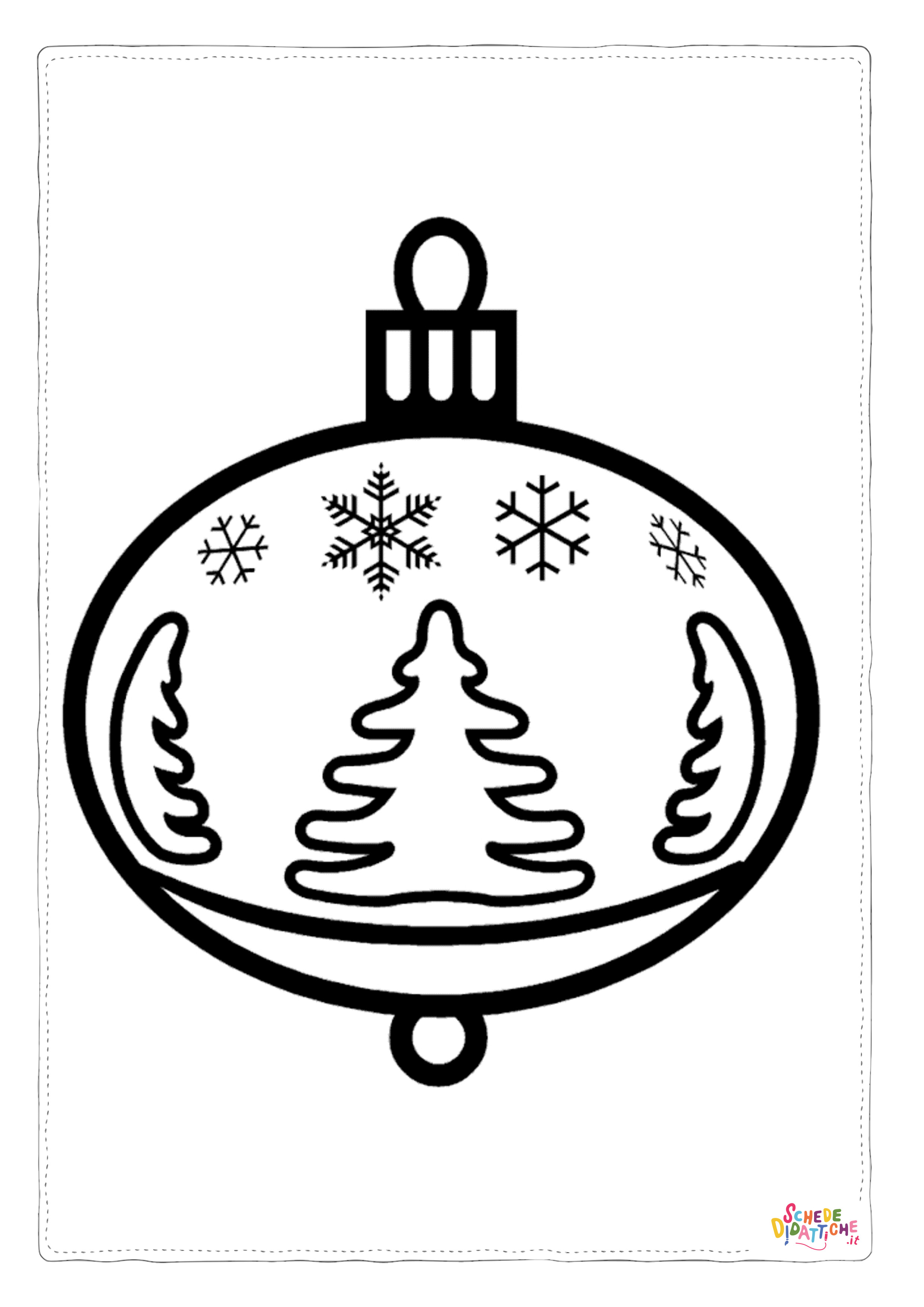 Disegno "Disegno di palla di Natale da stampare e colorare 3" Disegno di palla di Natale da stampare e colorare 3