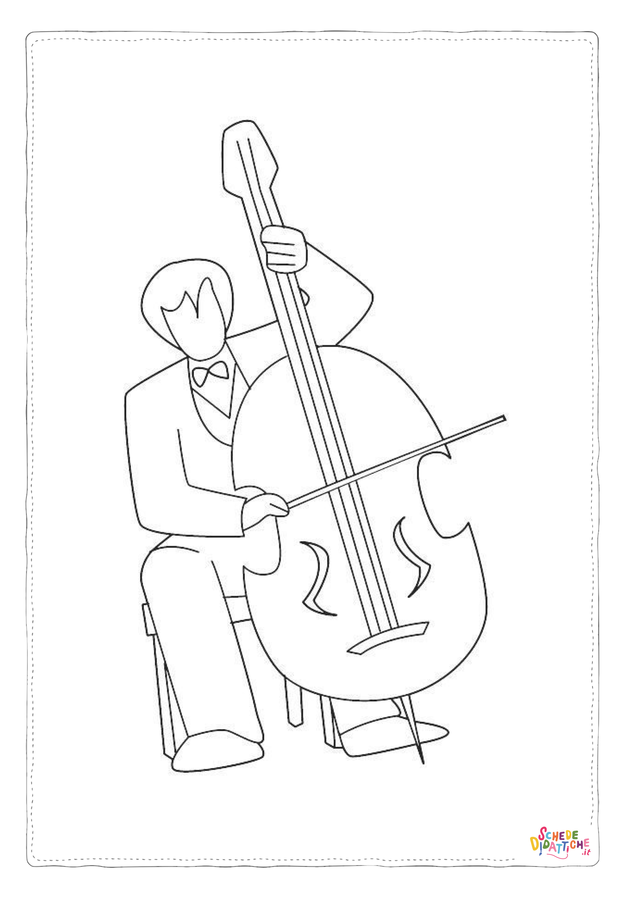 Disegno "Disegno di musicista da stampare e colorare 29" Disegno di musicista da stampare e colorare 29