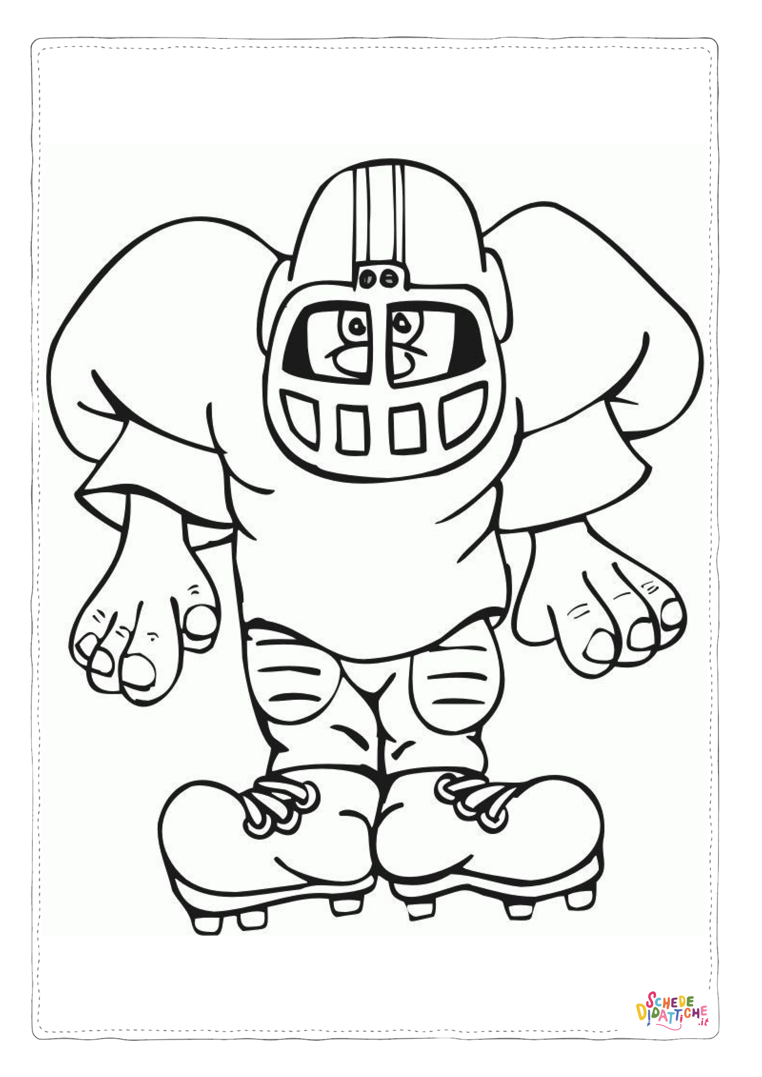Disegno "Disegno di football americano da stampare e colorare 63" Disegno di football americano da stampare e colorare 63