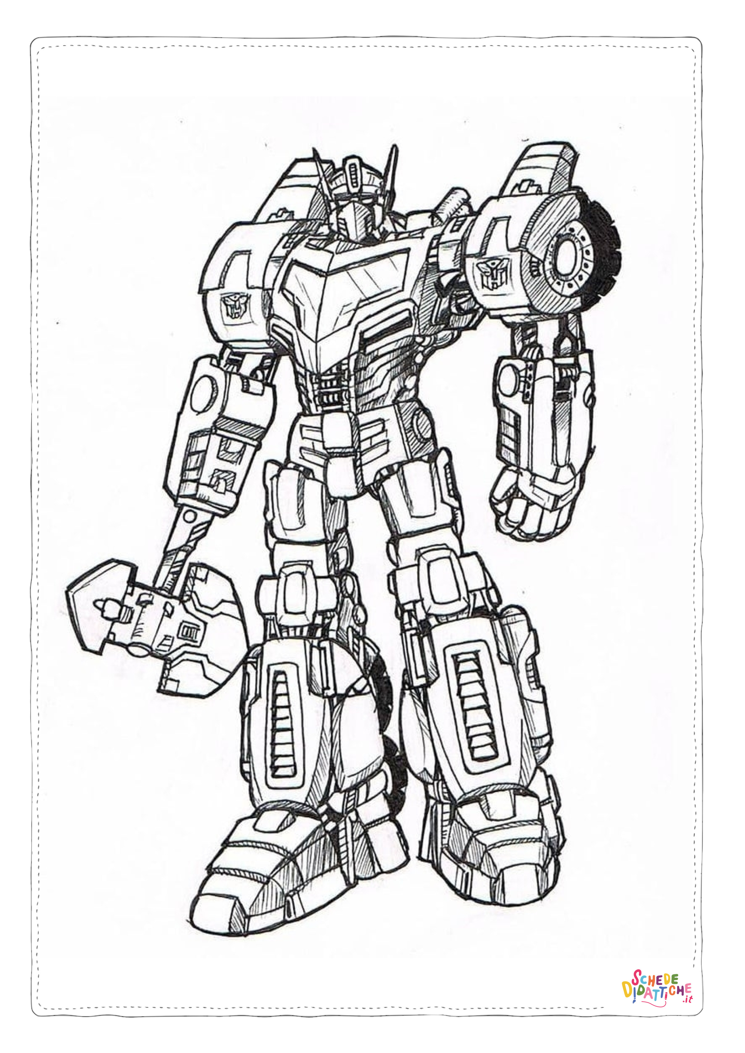 Disegno di Transformers da stampare e colorare 26