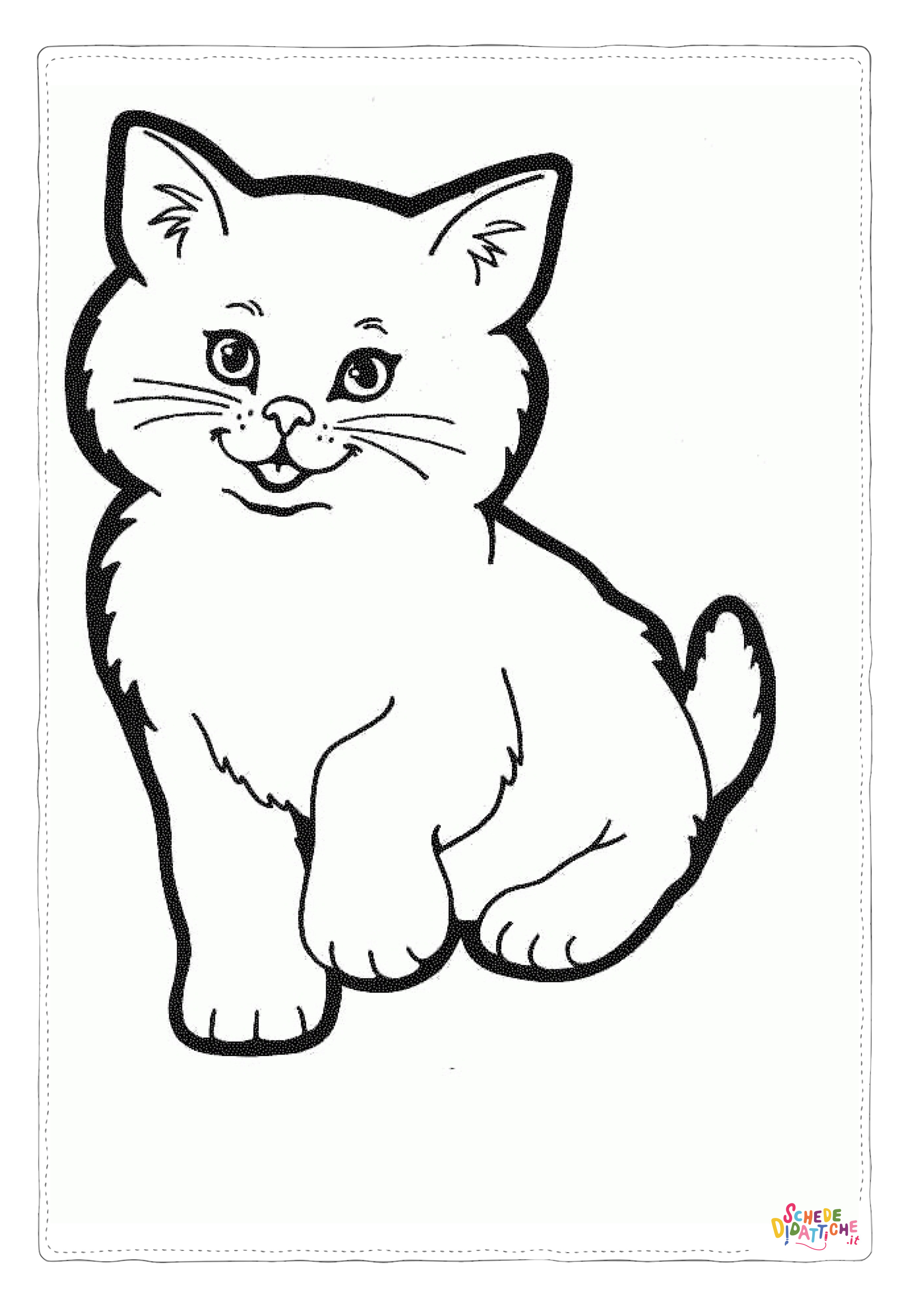 Disegno "Disegno di gatto da stampare e colorare 139" Disegno di gatto da stampare e colorare 139