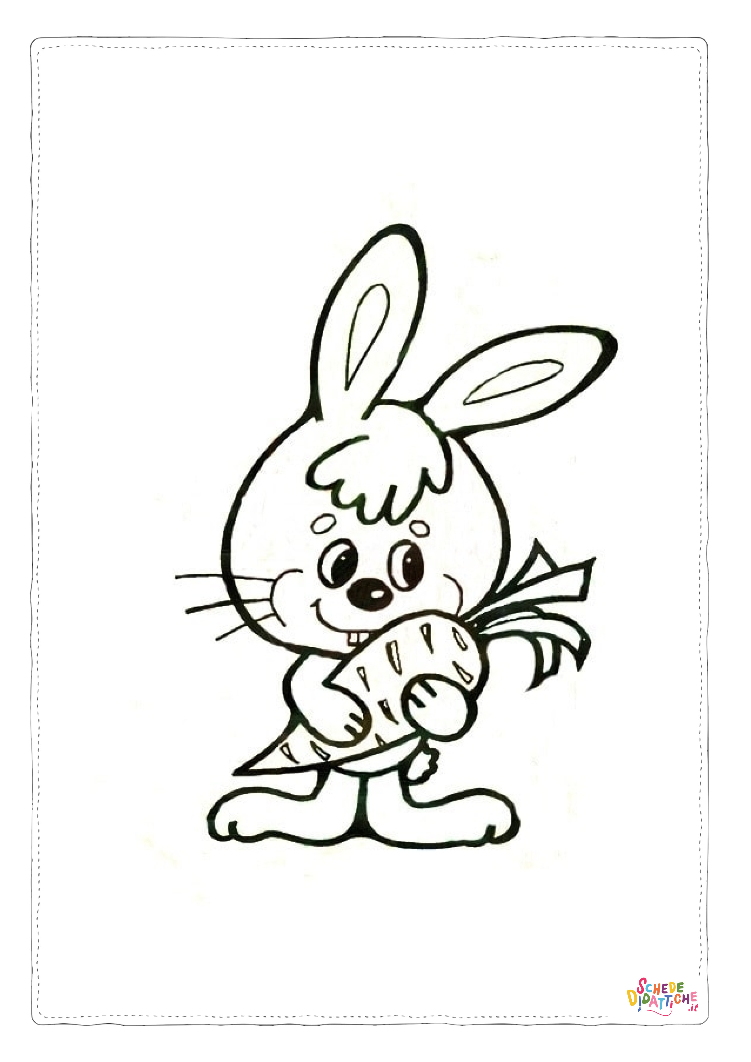 Disegno "Disegno di coniglio da stampare e colorare 146" Disegno di coniglio da stampare e colorare 146