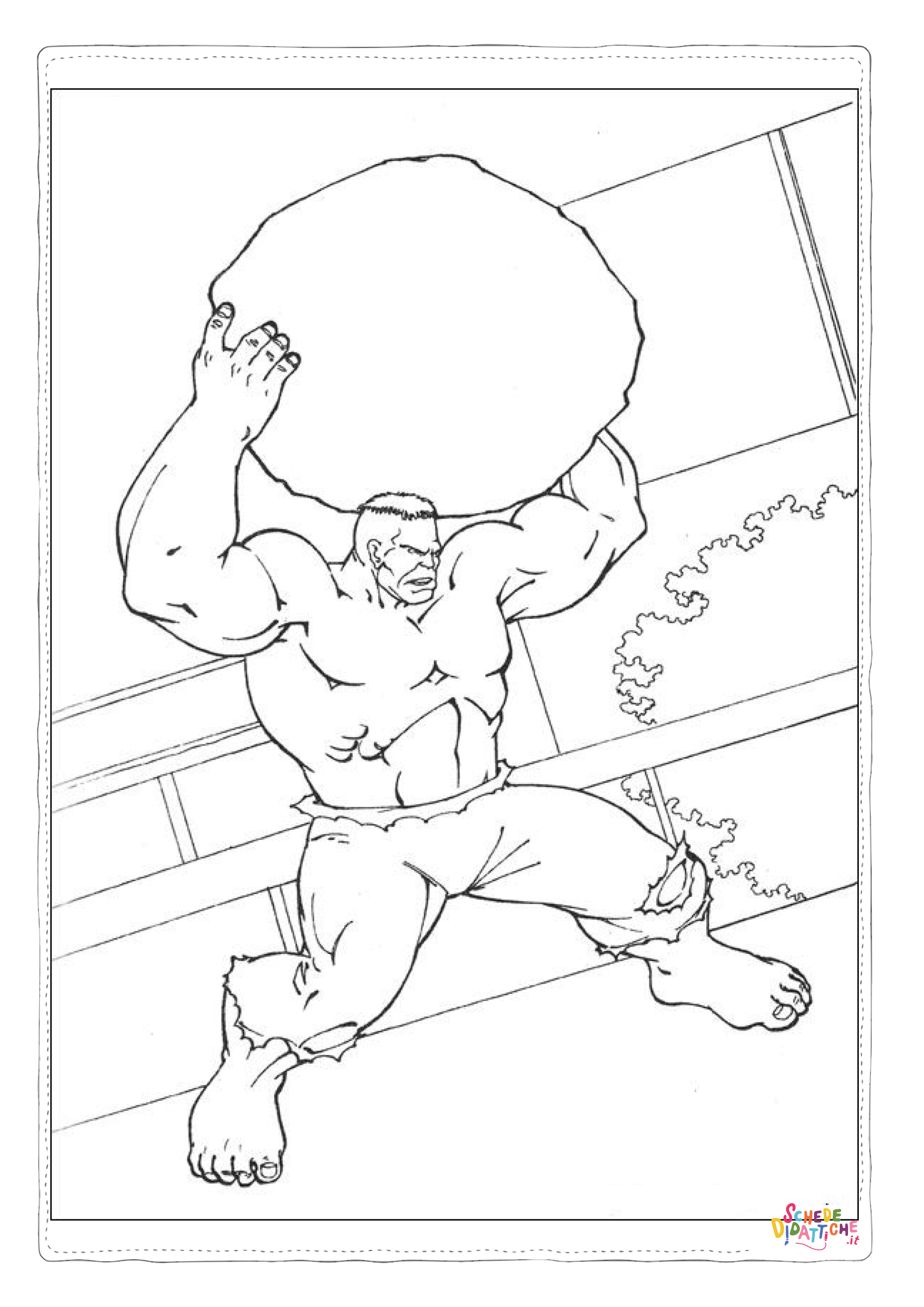 Disegno di Hulk da stampare e colorare 62