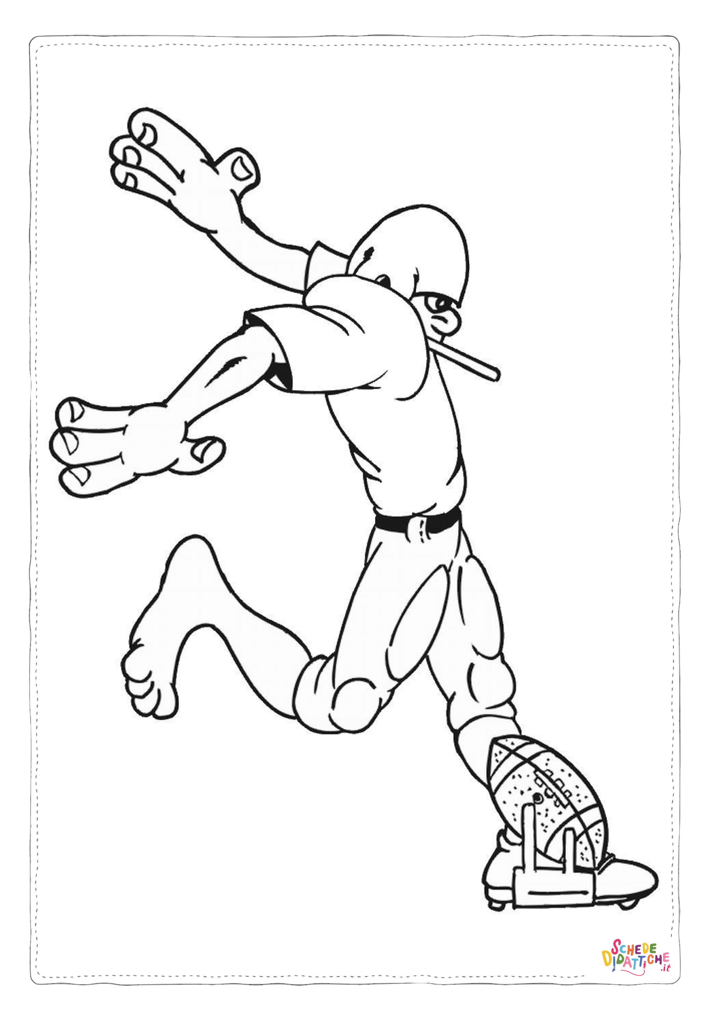 Disegno "Disegno di football americano da stampare e colorare 42" Disegno di football americano da stampare e colorare 42