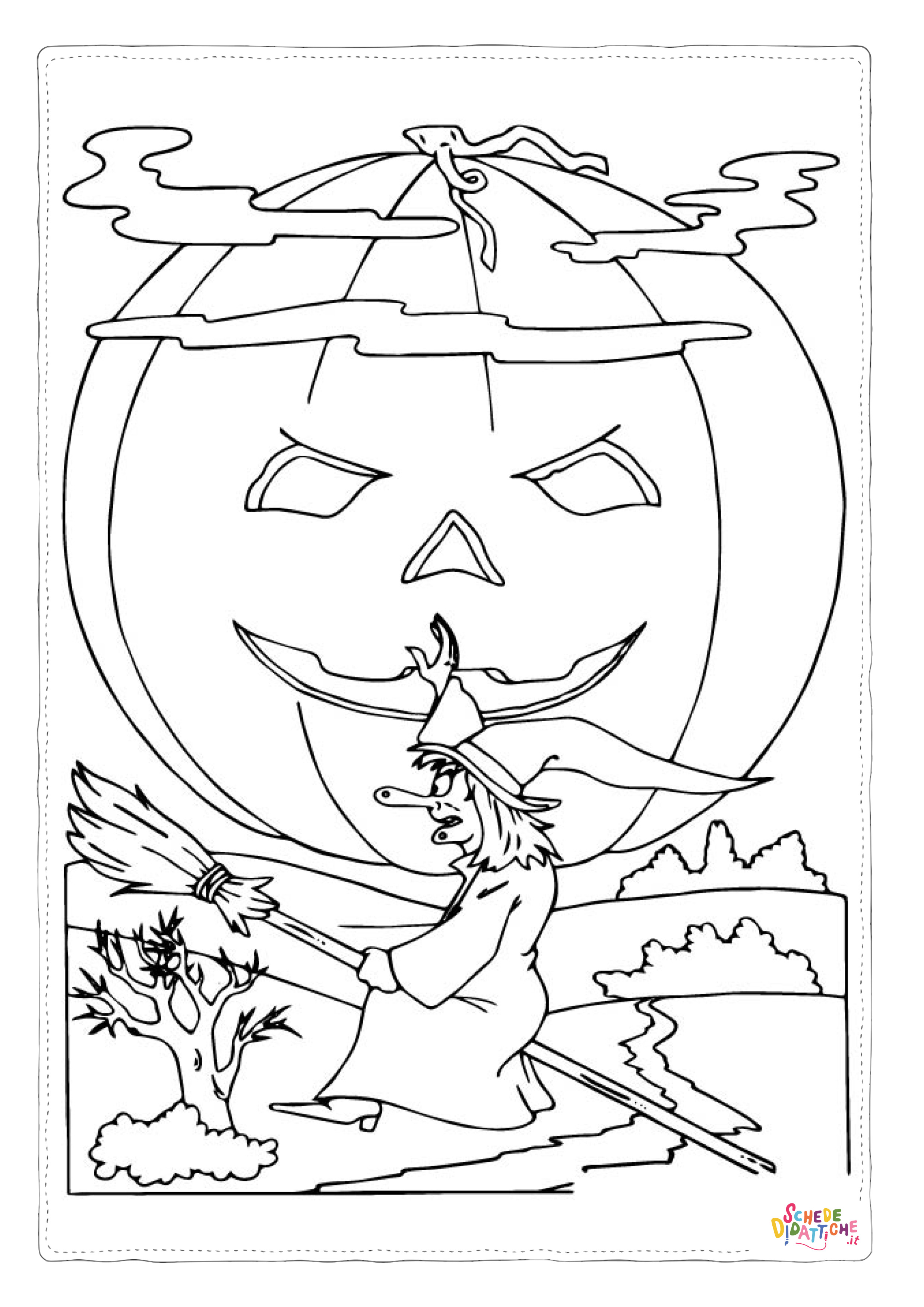 Disegno di bambino ad Halloween da stampare e colorare 15
