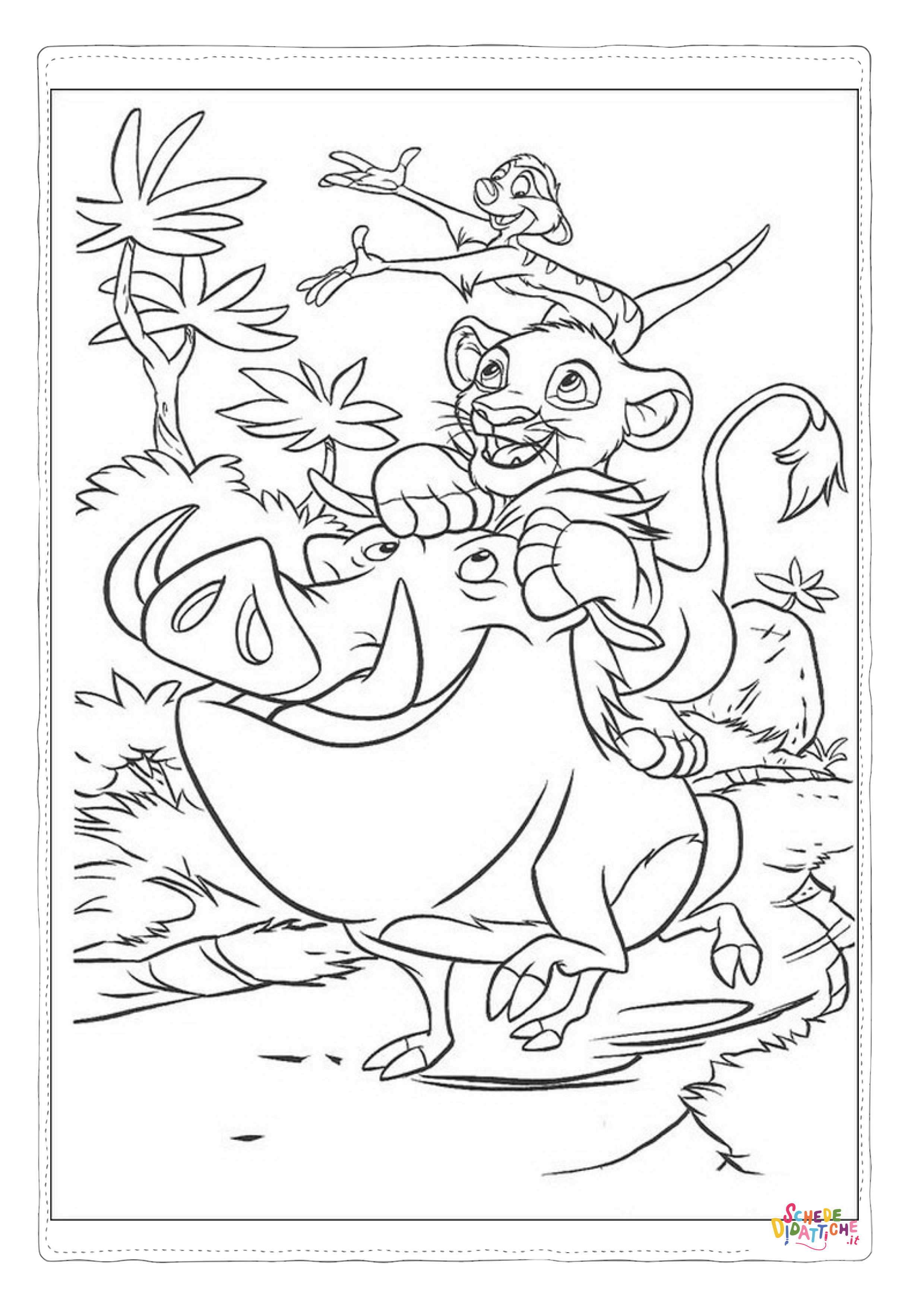 Disegno "Disegno di Re Leone da stampare e colorare 117" Disegno di Re Leone da stampare e colorare 117