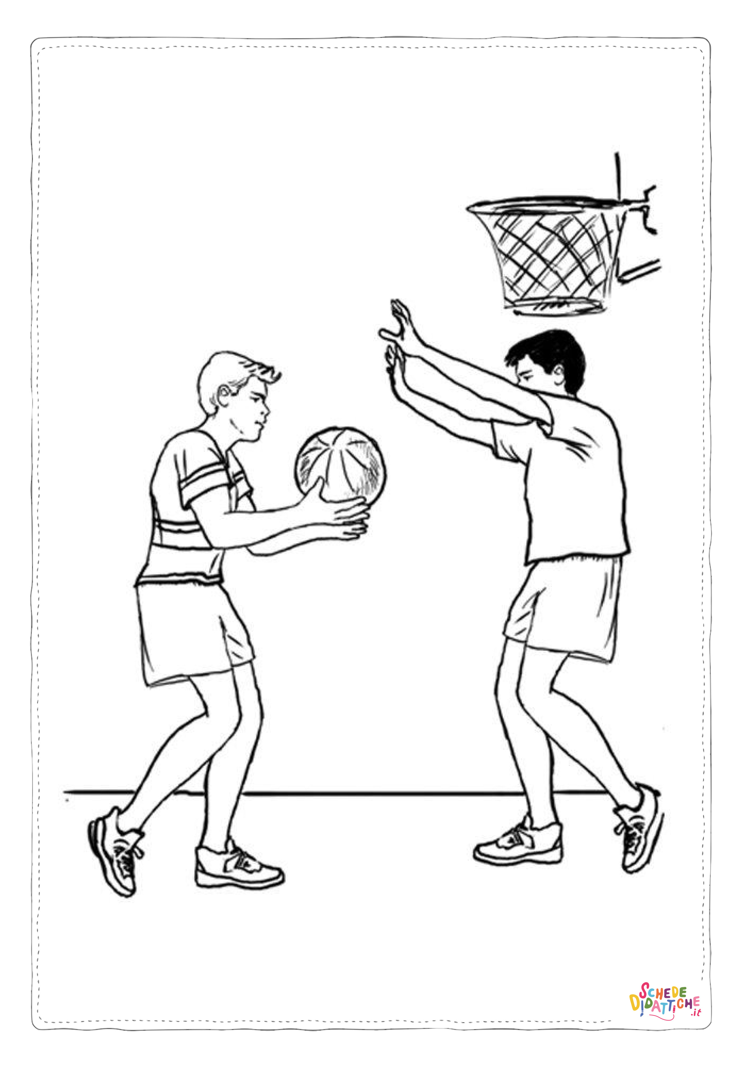 Disegno di basket da stampare e colorare 56