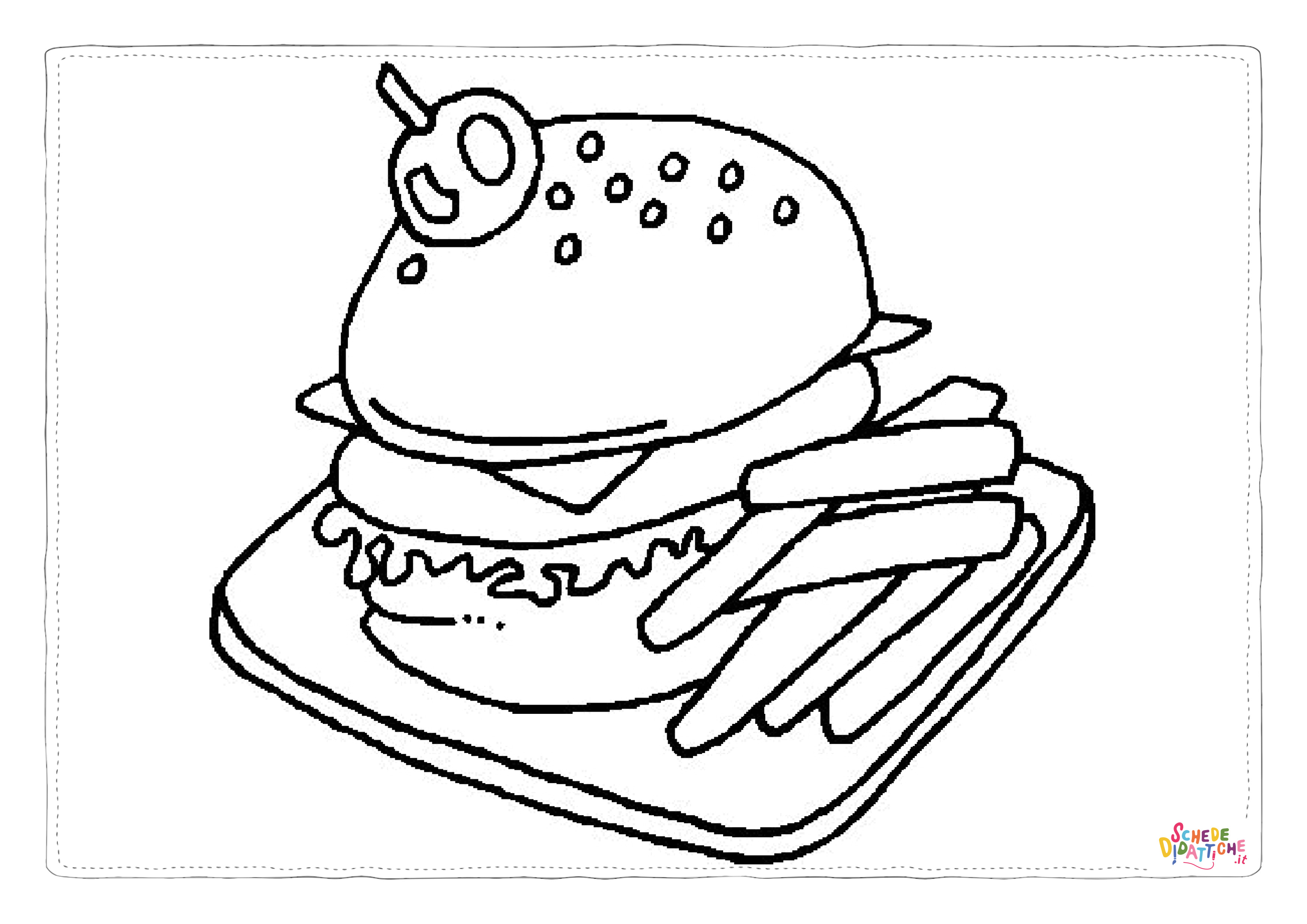 Disegno "Disegno di fast food da stampare e colorare" Disegno di fast food da stampare e colorare