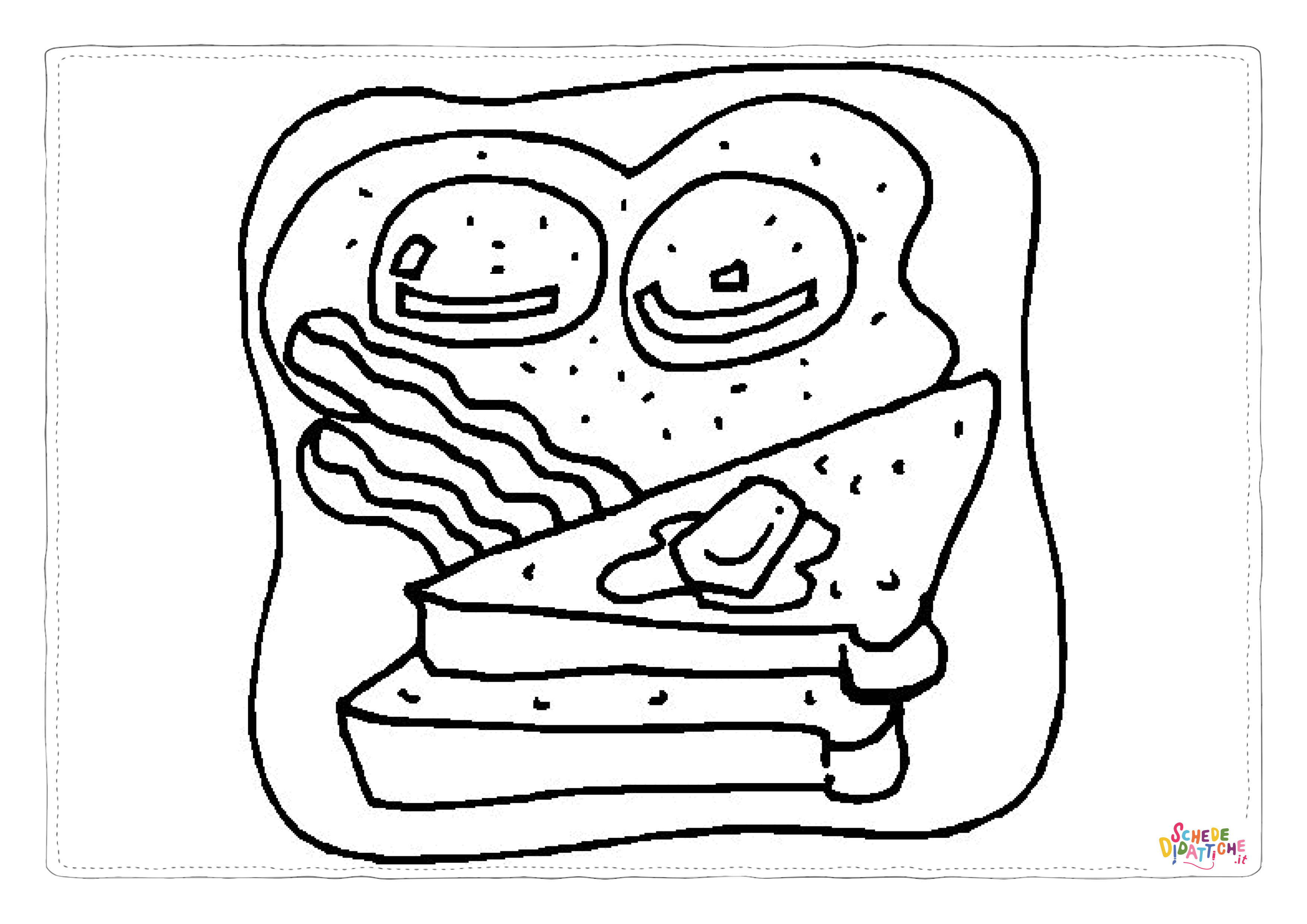 Disegno di colazione da stampare e colorare 28
