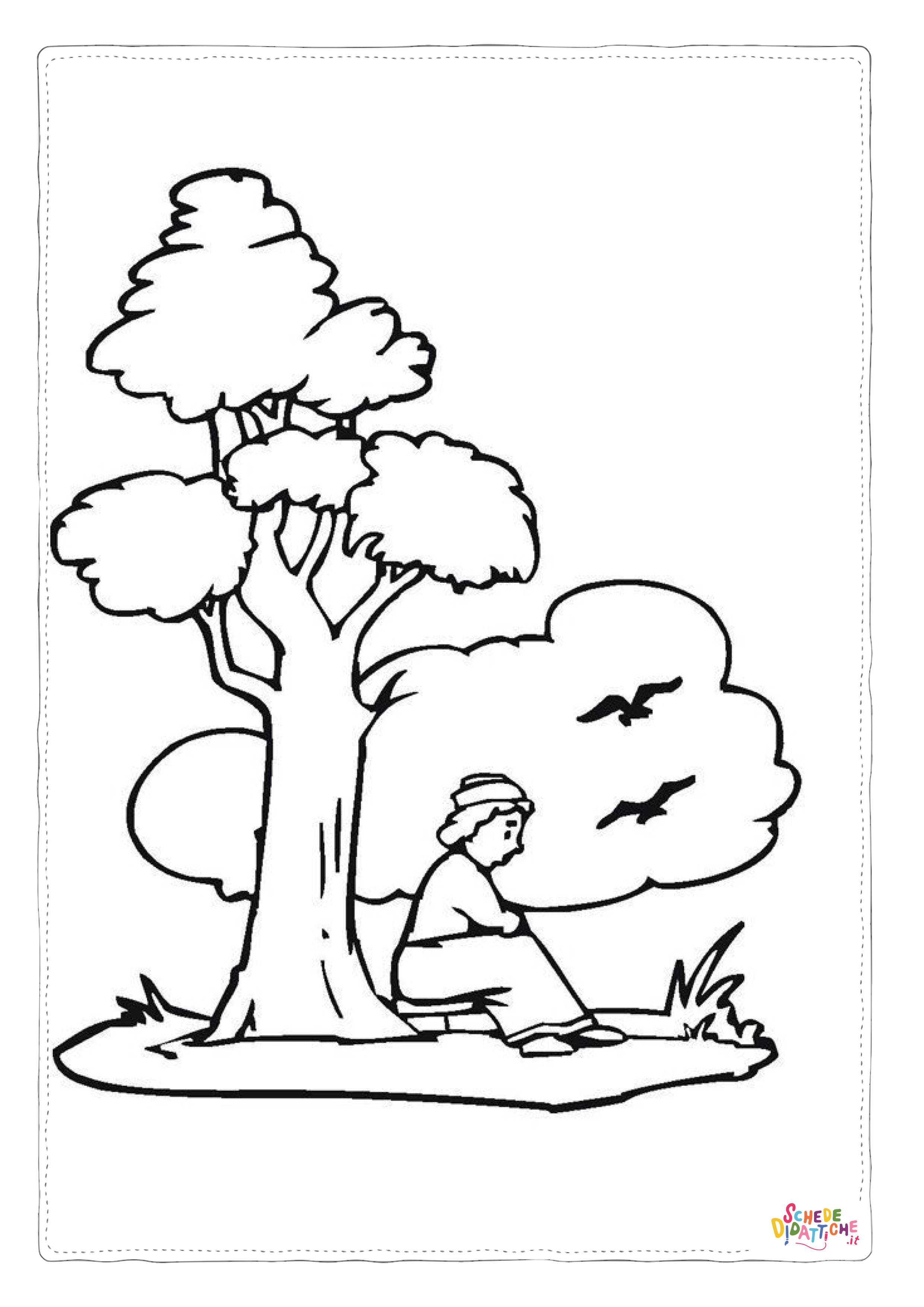 Disegno "Disegno di albero da stampare e colorare 144" Disegno di albero da stampare e colorare 144