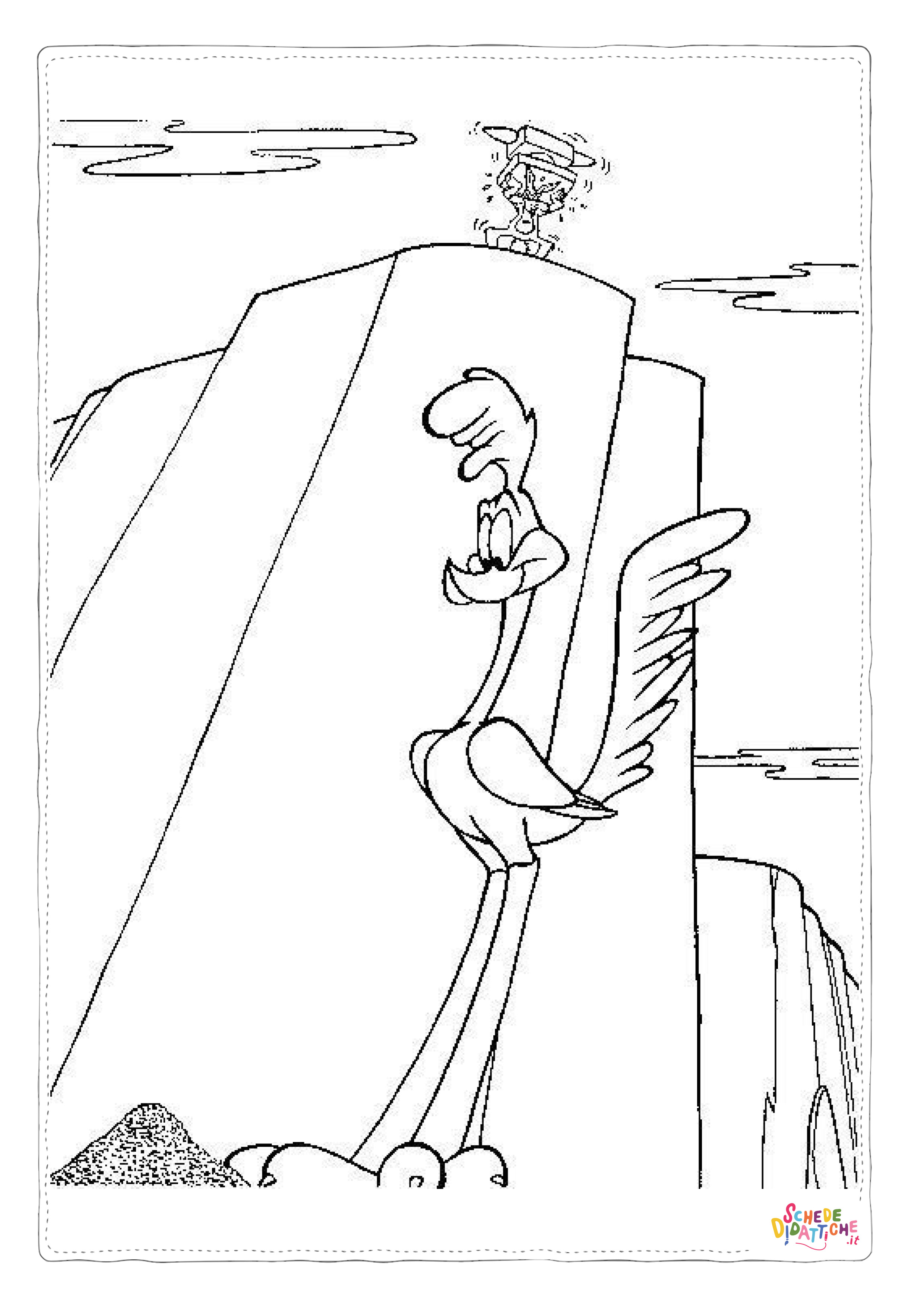 Disegno "Disegno di Willy il coyote da stampare e colorare 16" Disegno di Willy il coyote da stampare e colorare 16