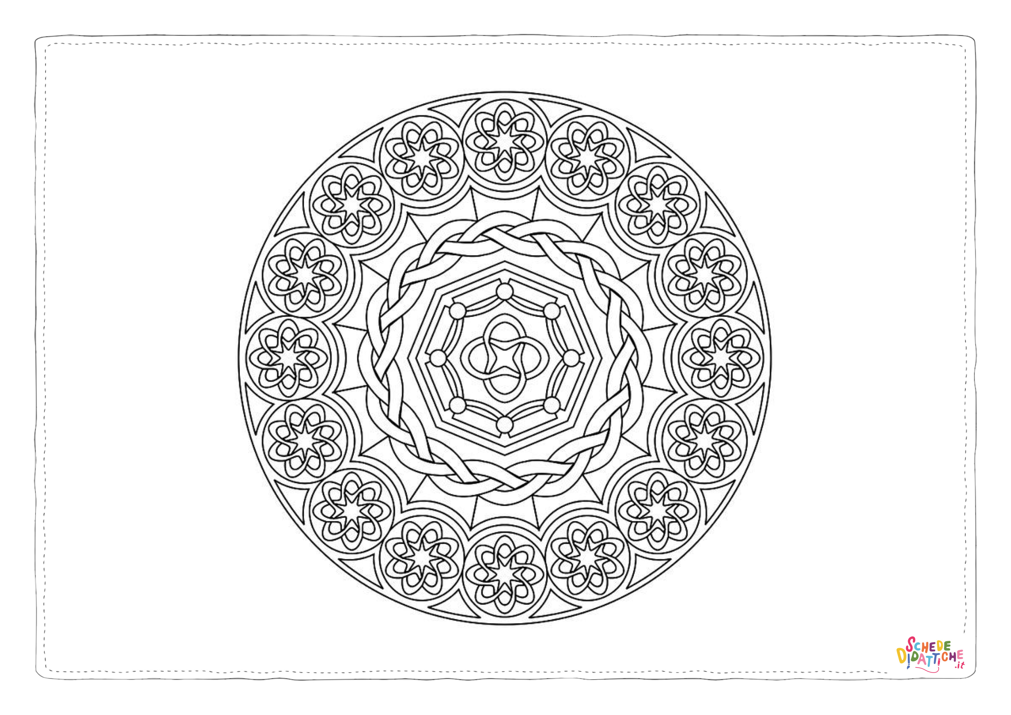 Disegno "Disegno di mandala da stampare e colorare 1118" Disegno di mandala da stampare e colorare 1118