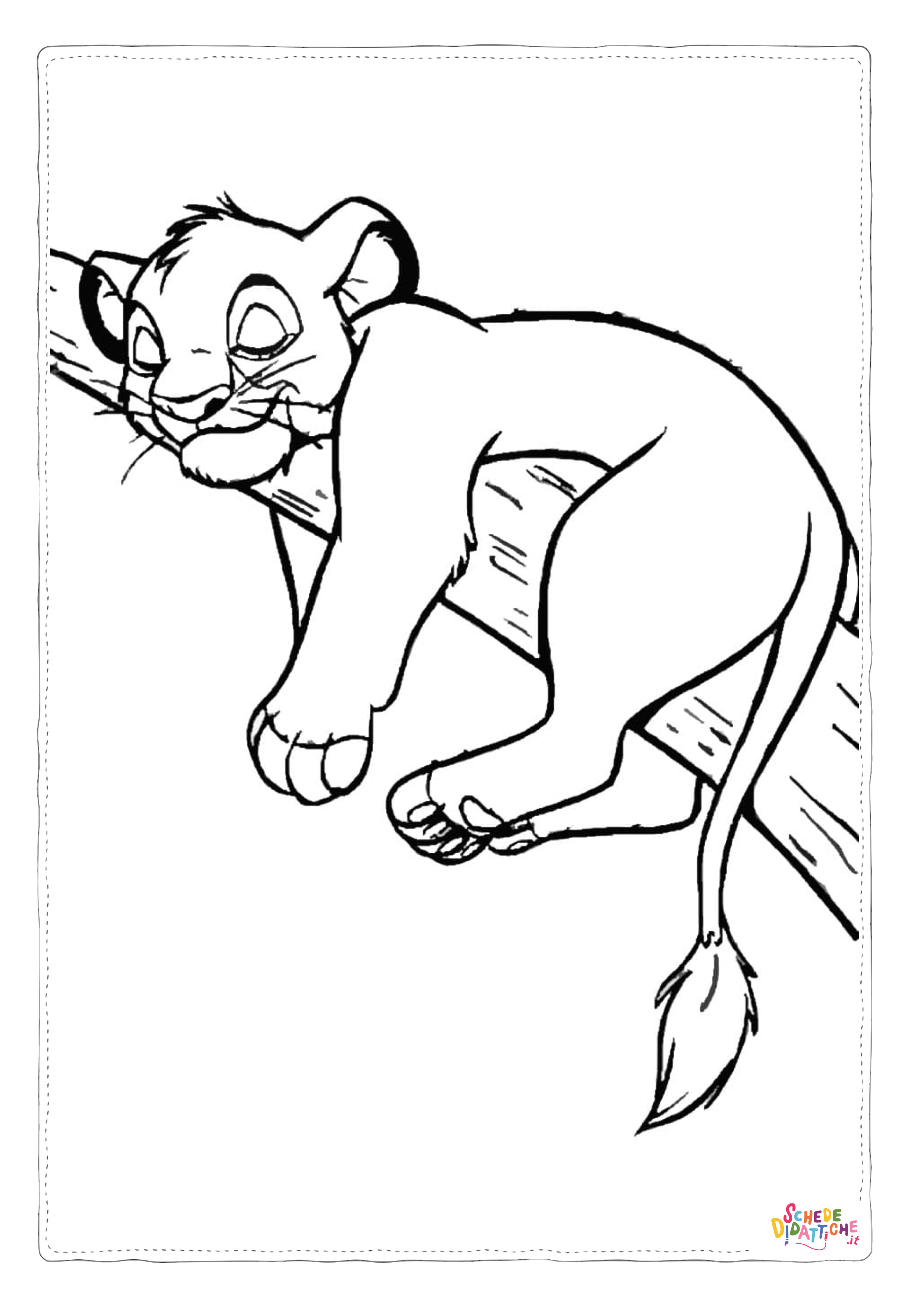 Disegno di Re Leone da stampare e colorare 167