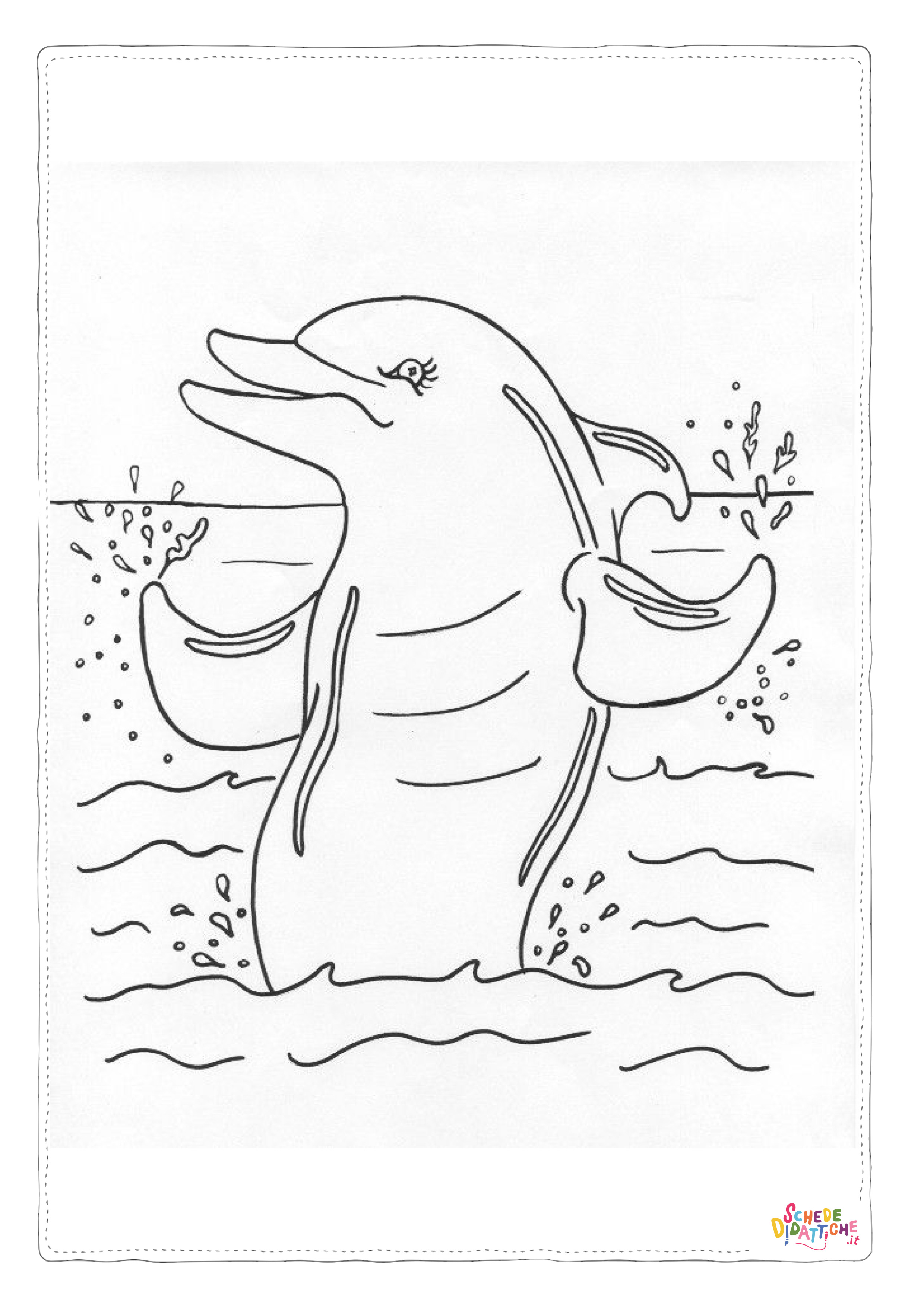 Disegno "Disegno di delfino da stampare e colorare 58" Disegno di delfino da stampare e colorare 58