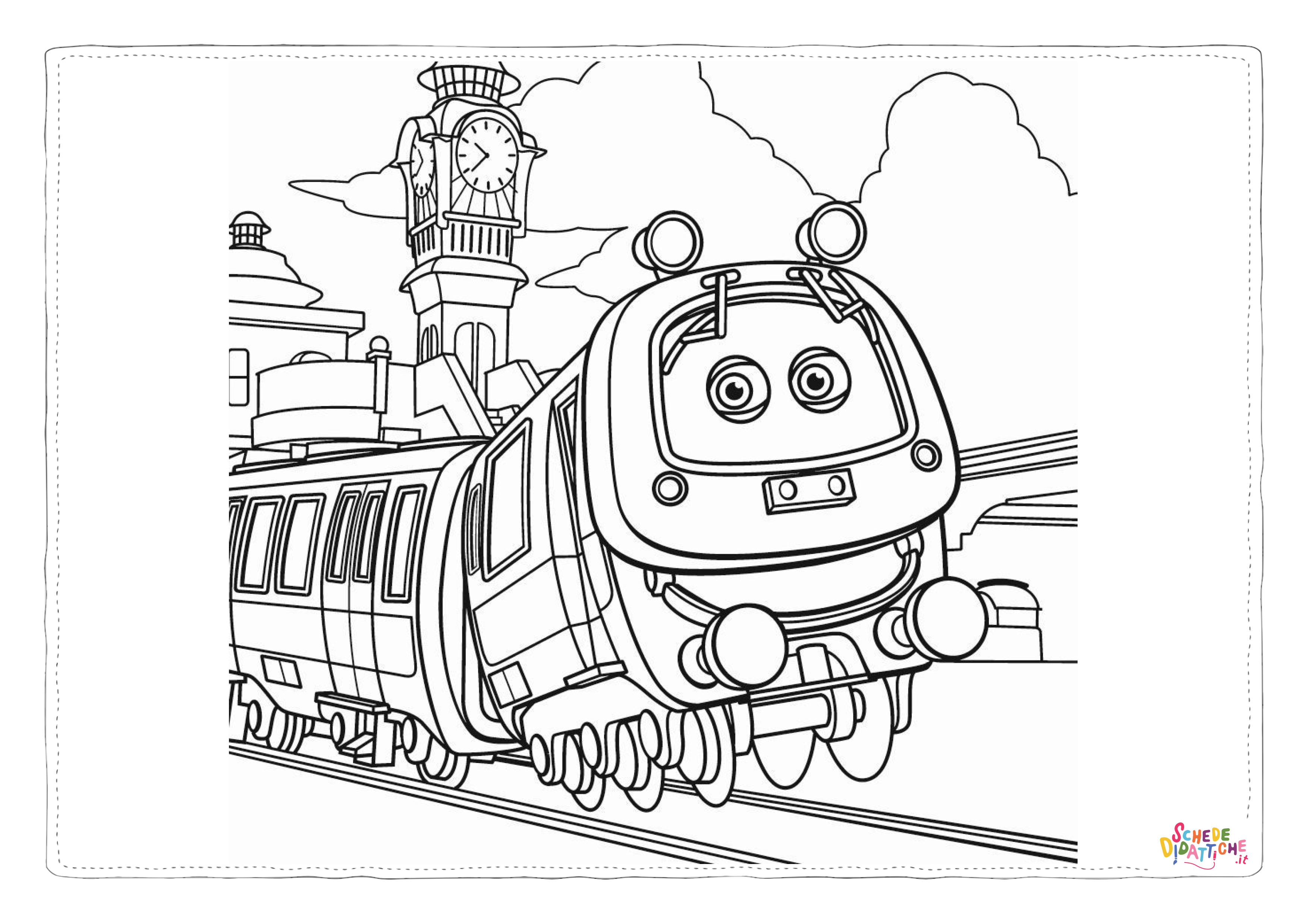 Disegno "Disegno di treno da stampare e colorare 16" Disegno di treno da stampare e colorare 16