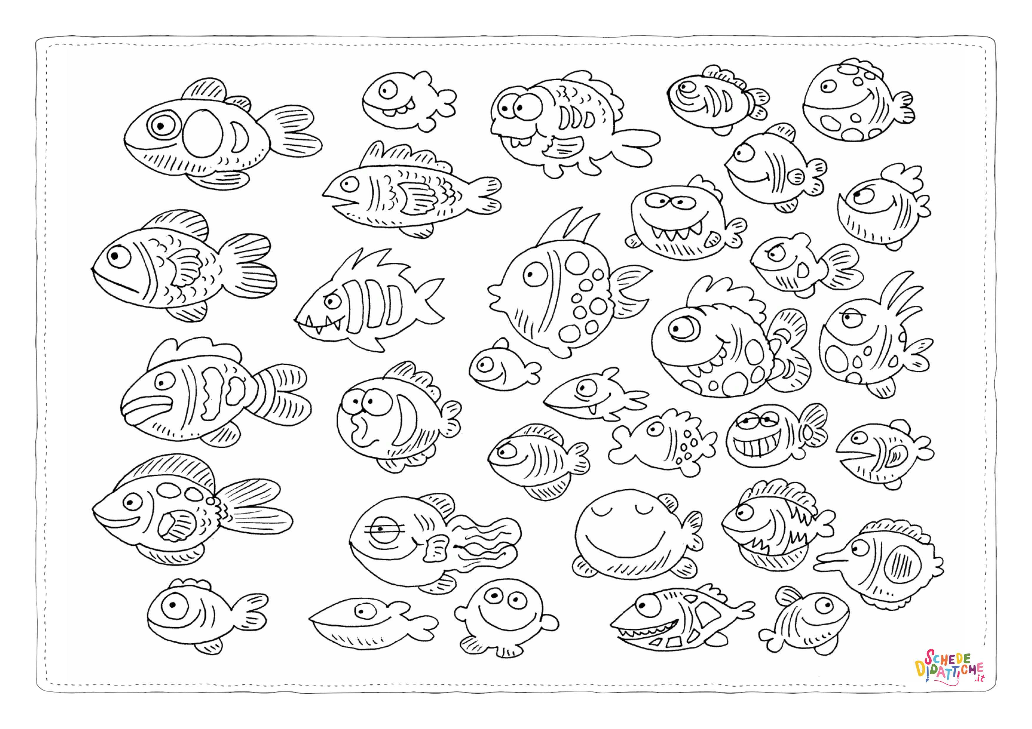 Disegno di pesce da stampare e colorare 131