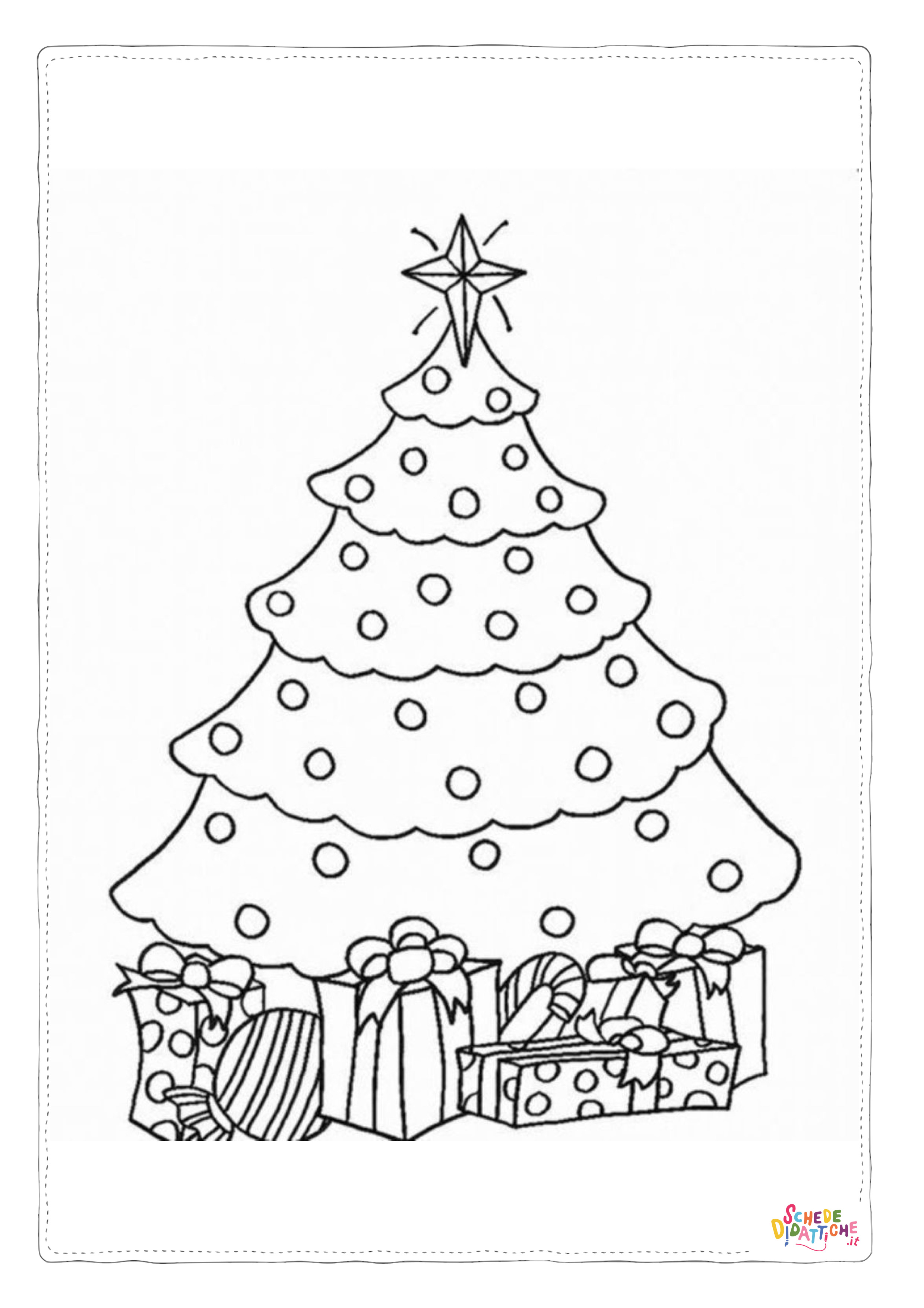 Disegno "Disegno di albero di Natale da stampare e colorare 73" Disegno di albero di Natale da stampare e colorare 73
