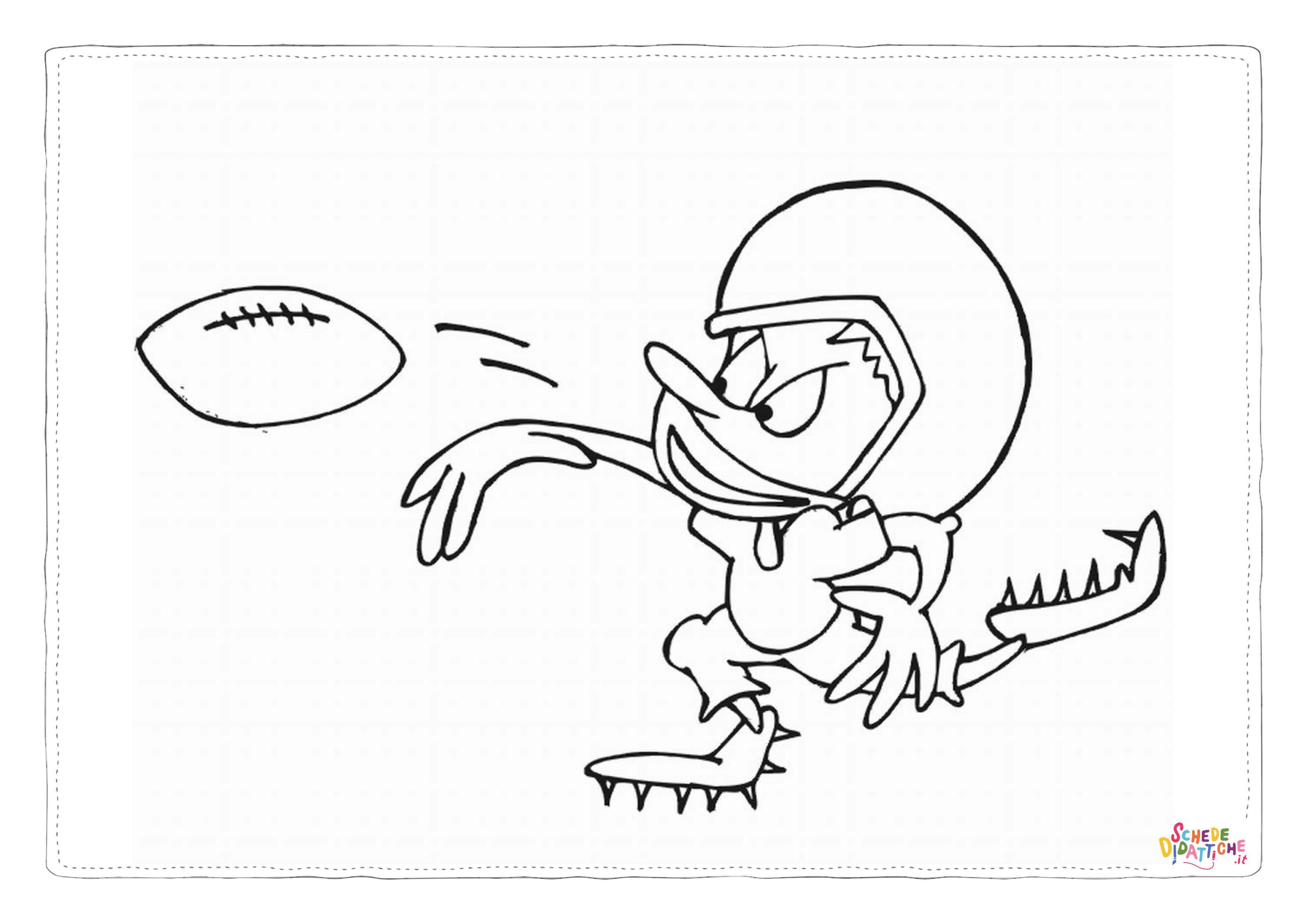 Disegno "Disegno di football americano da stampare e colorare 44" Disegno di football americano da stampare e colorare 44