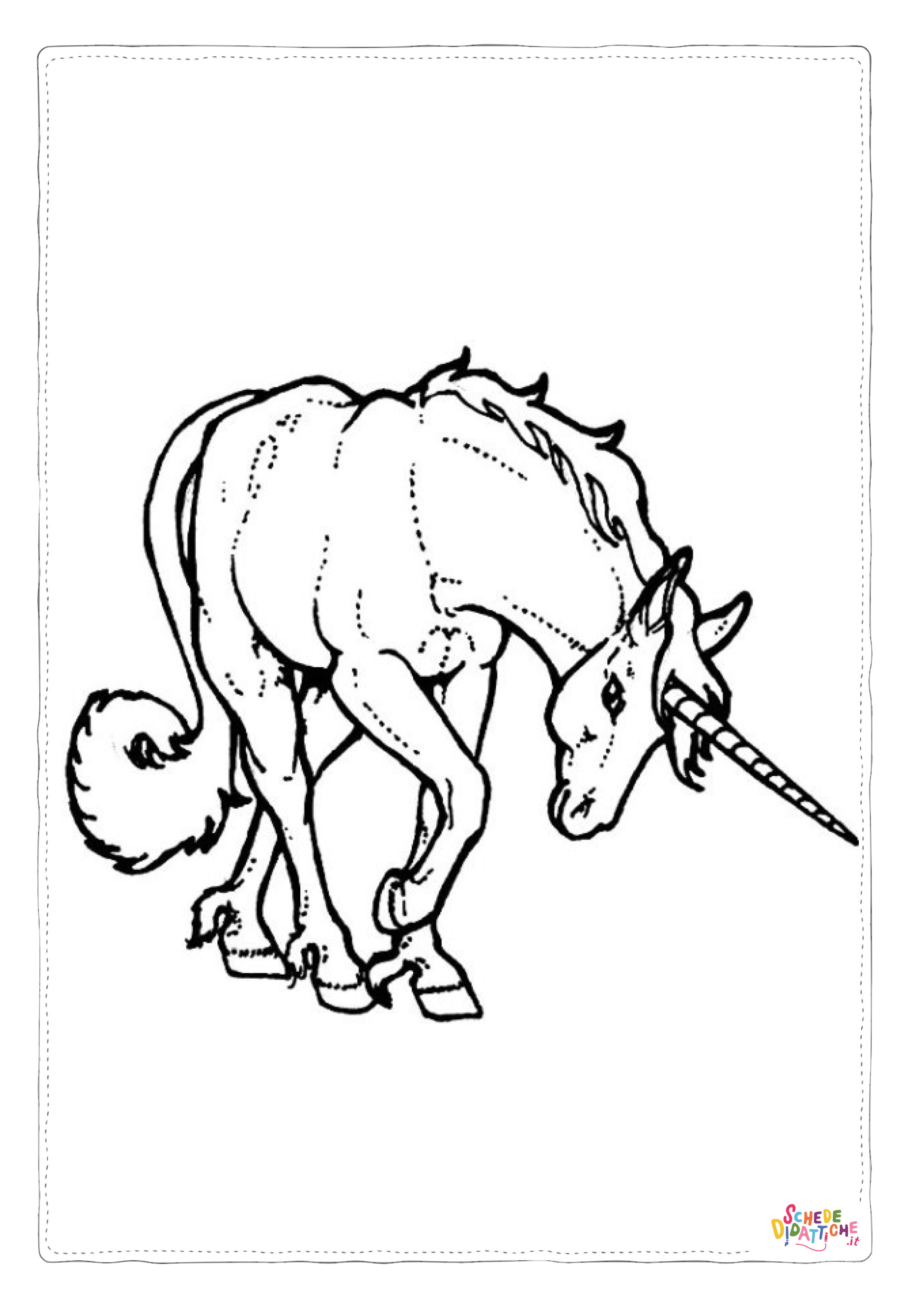 Disegno "Disegno di unicorno da stampare e colorare 146" Disegno di unicorno da stampare e colorare 146