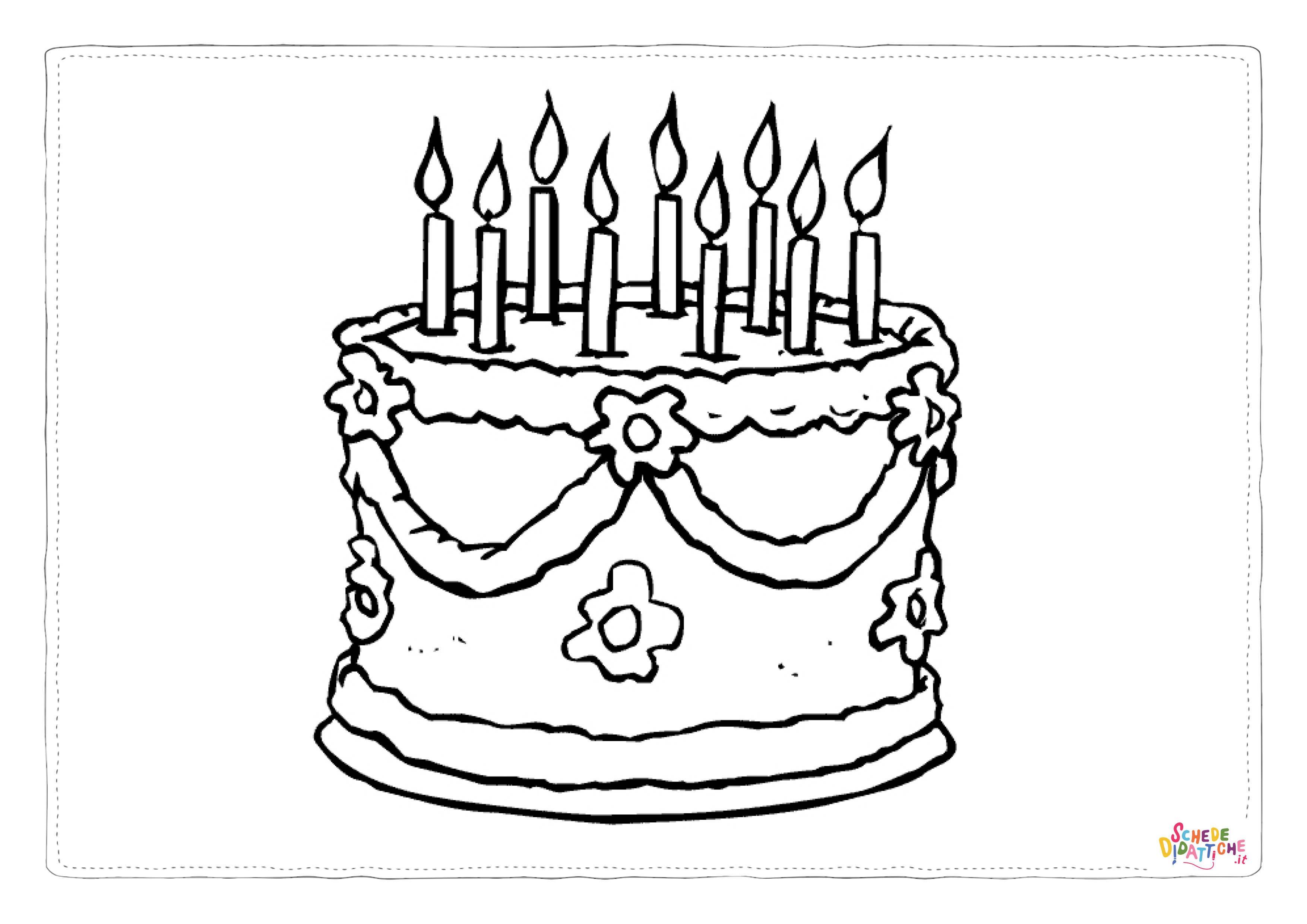 Disegno "Disegno di compleanno da stampare e colorare 23" Disegno di compleanno da stampare e colorare 23