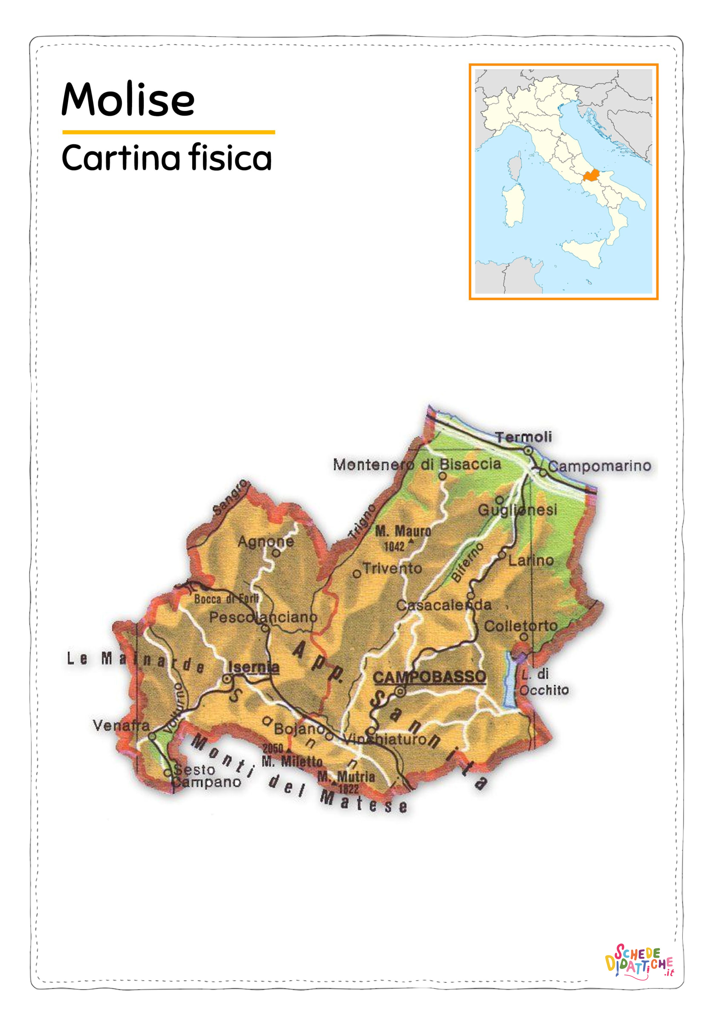 Cartina geografica Molise