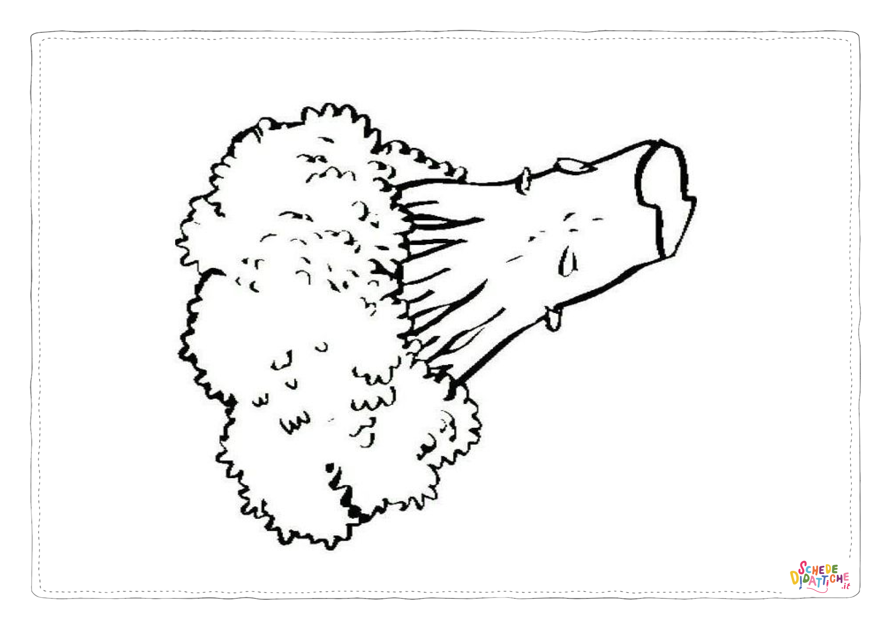 Disegno "Disegno di broccolo da stampare e colorare 12" Disegno di broccolo da stampare e colorare 12