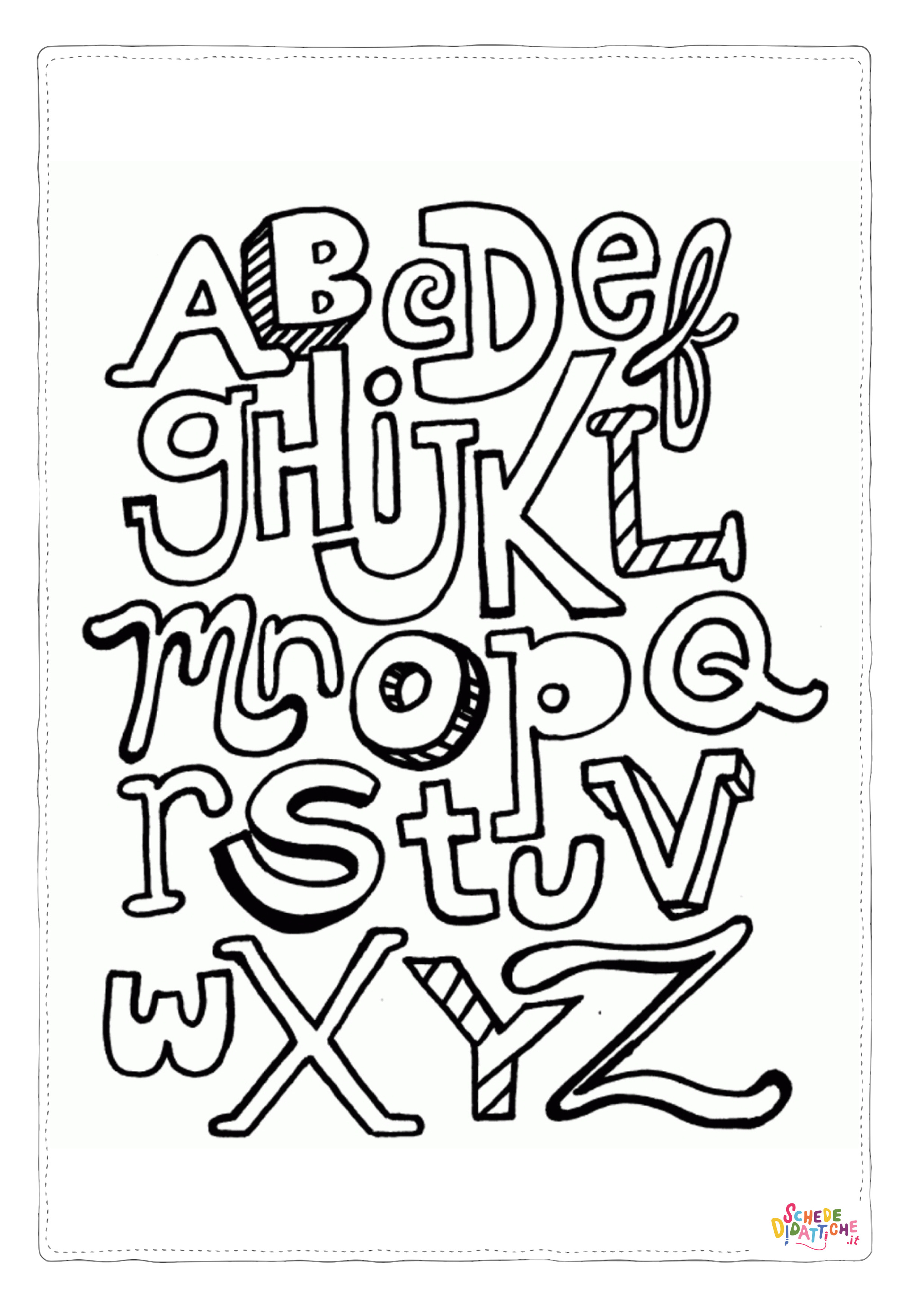 Disegno "Disegno di lettera dell'alfabeto da stampare e colorare 12" Disegno di lettera dell'alfabeto da stampare e colorare 12