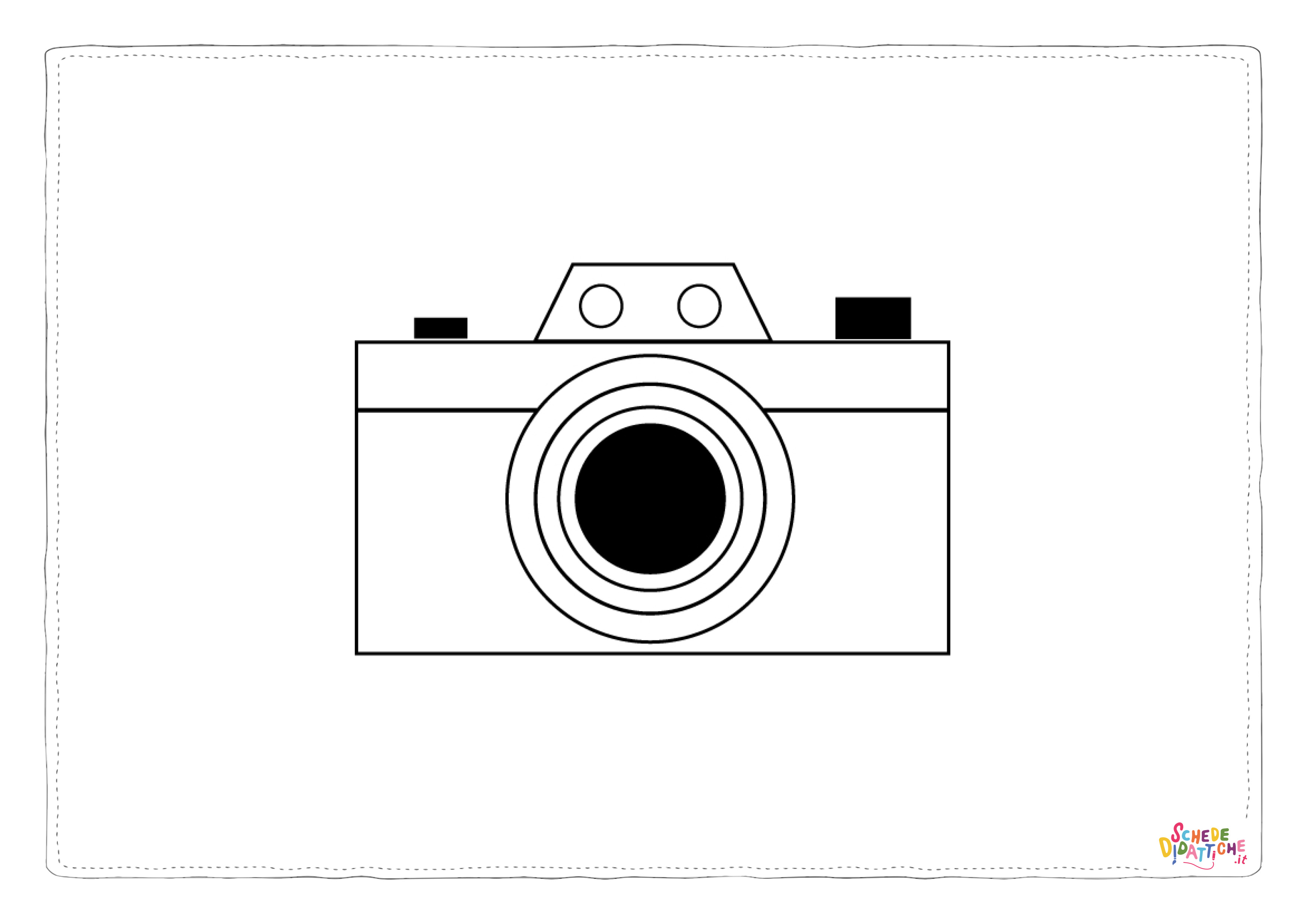 Disegno "Disegno di fotocamera da stampare e colorare 17" Disegno di fotocamera da stampare e colorare 17