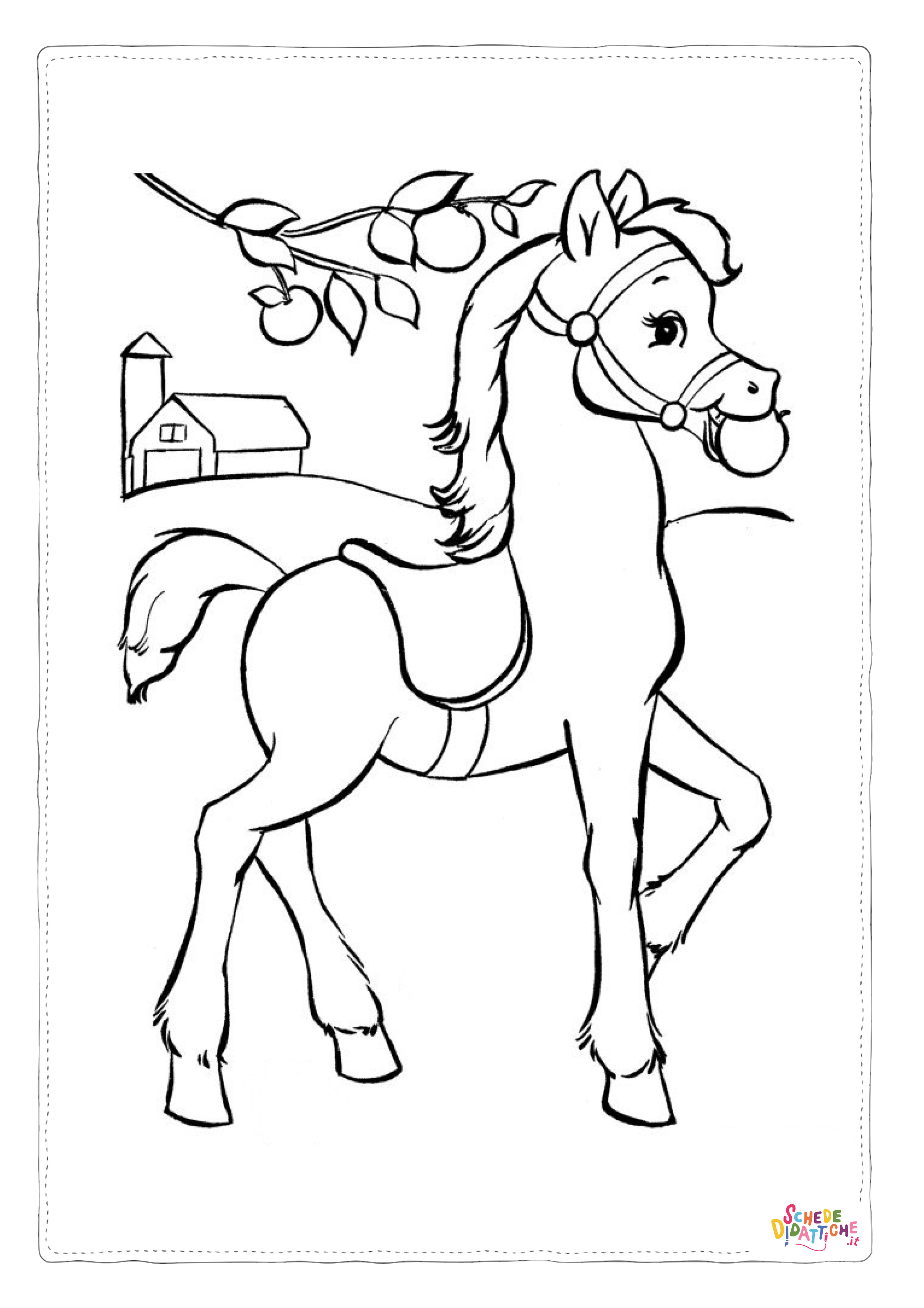 Disegno "Disegno di cavallo da stampare e colorare 192" Disegno di cavallo da stampare e colorare 192