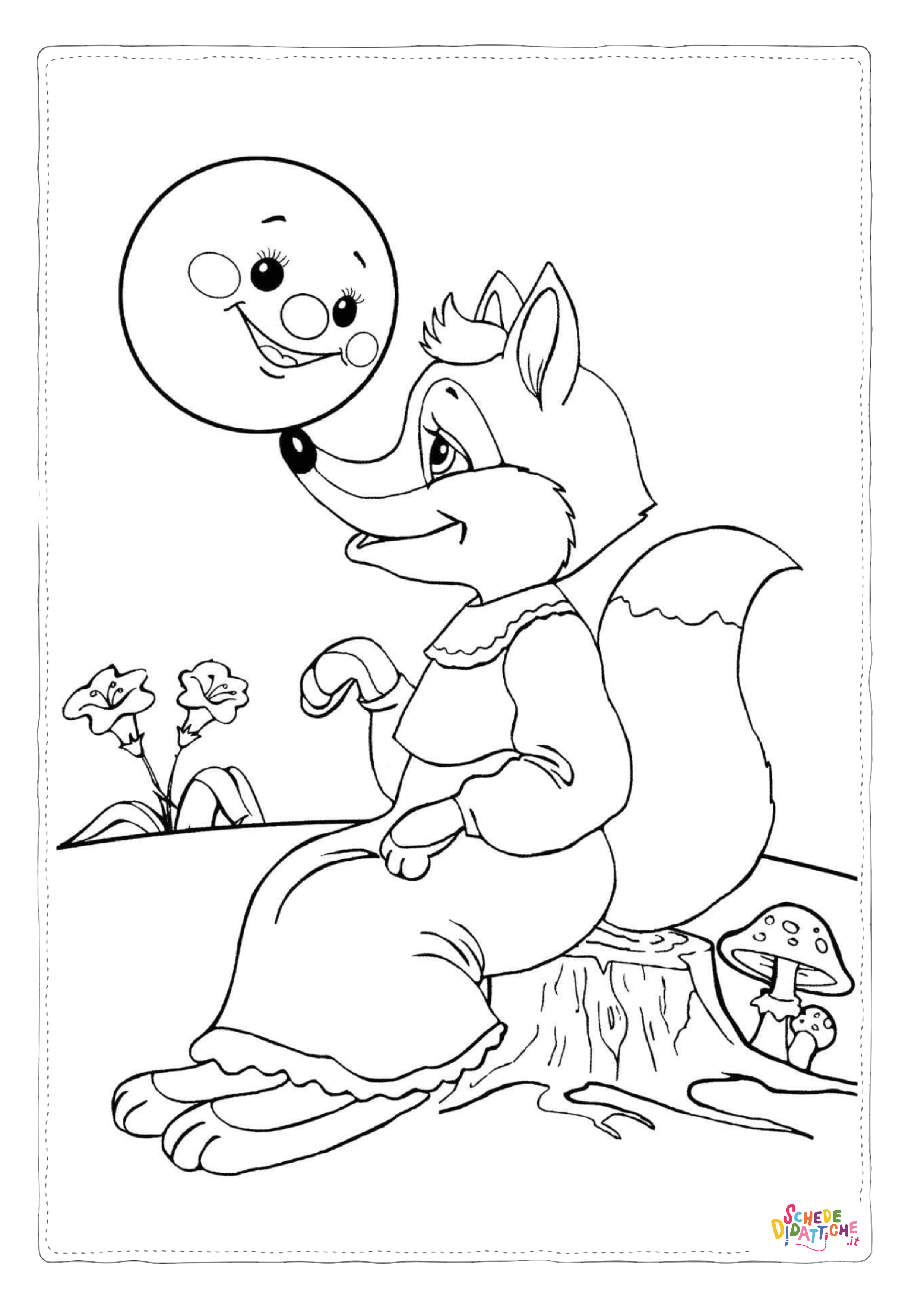 Disegno "Disegno di volpe da stampare e colorare 72" Disegno di volpe da stampare e colorare 72
