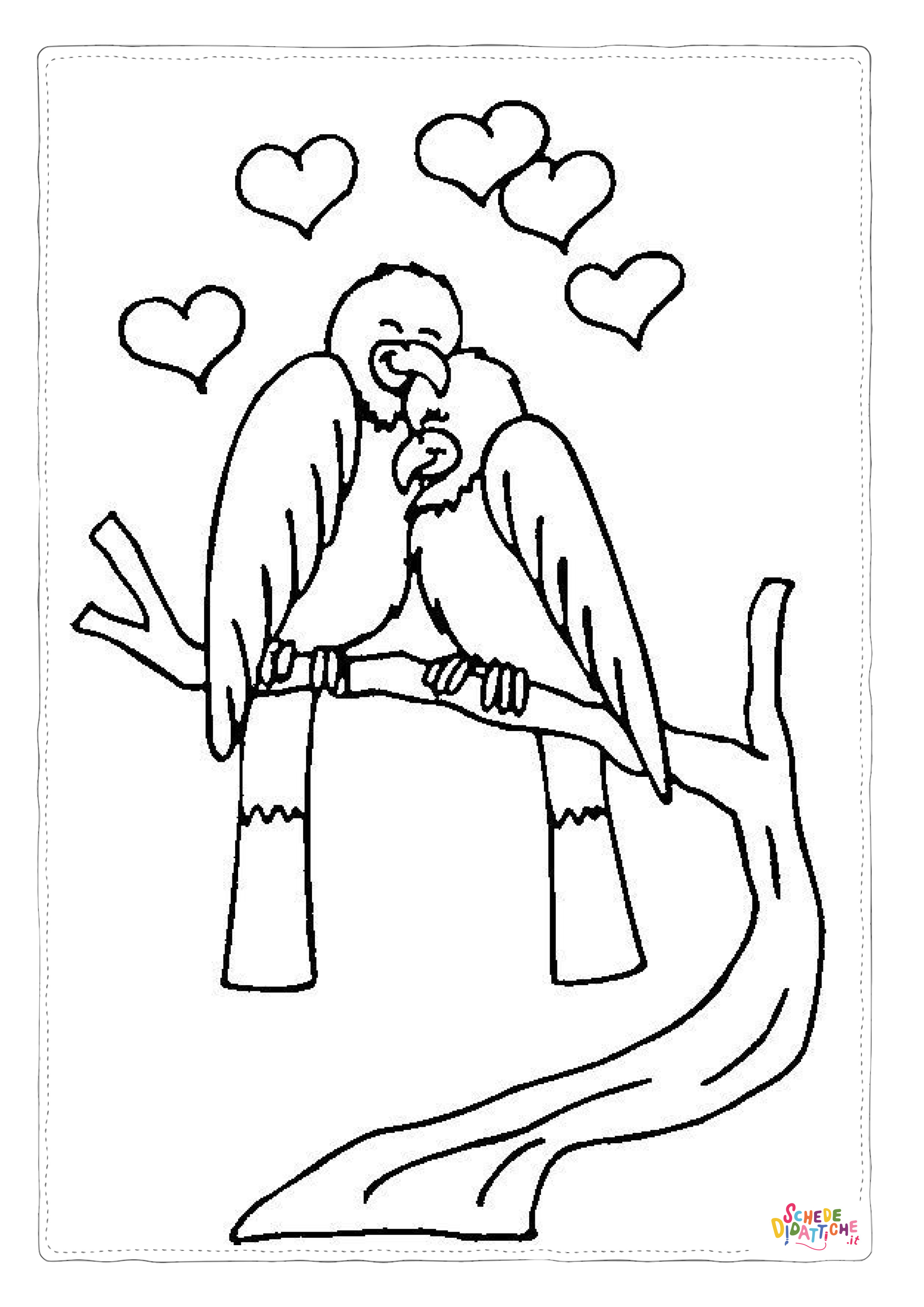 Disegno "Disegno di San Valentino da stampare e colorare 121" Disegno di San Valentino da stampare e colorare 121