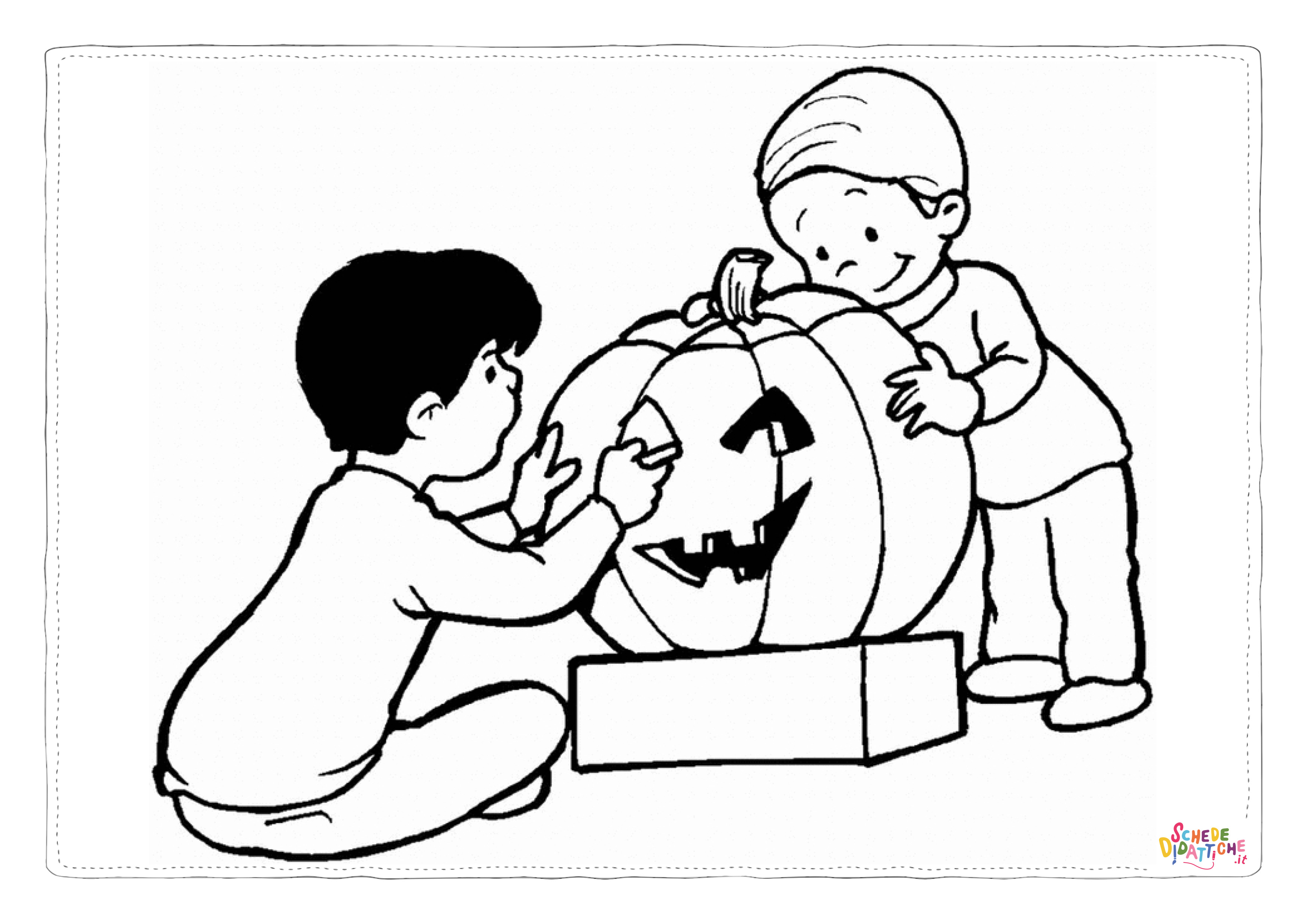 Disegno "Disegno di zucca di Halloween da stampare e colorare 174" Disegno di zucca di Halloween da stampare e colorare 174