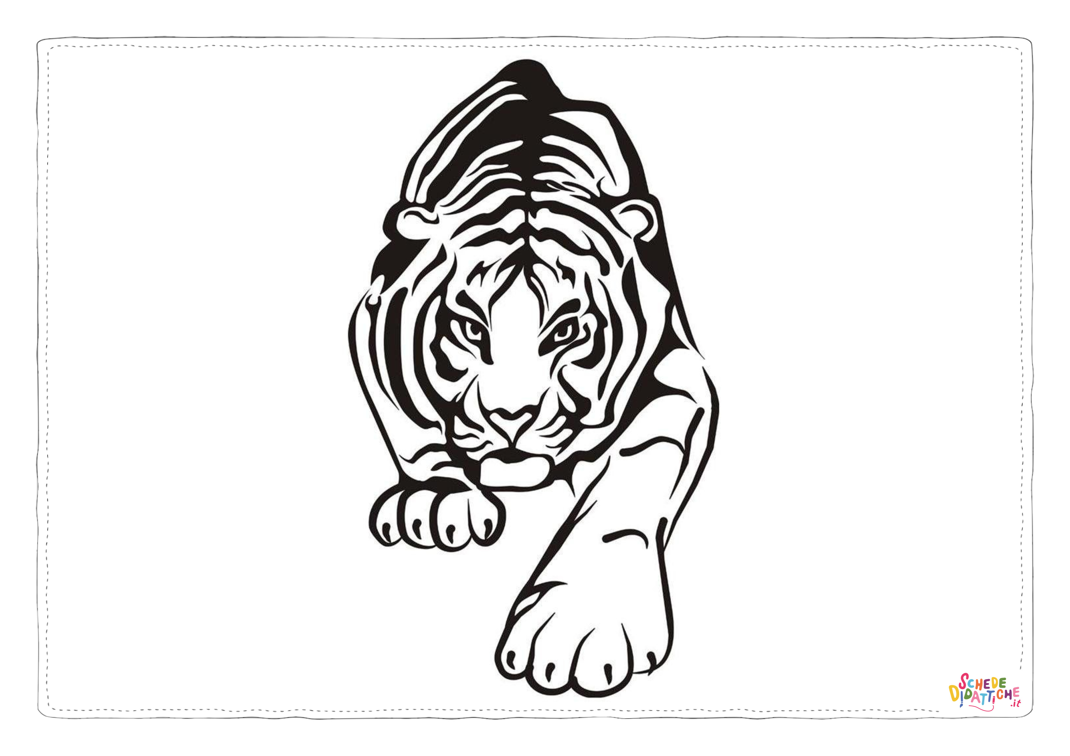 Disegno "Disegno di tigre da stampare e colorare 54" Disegno di tigre da stampare e colorare 54