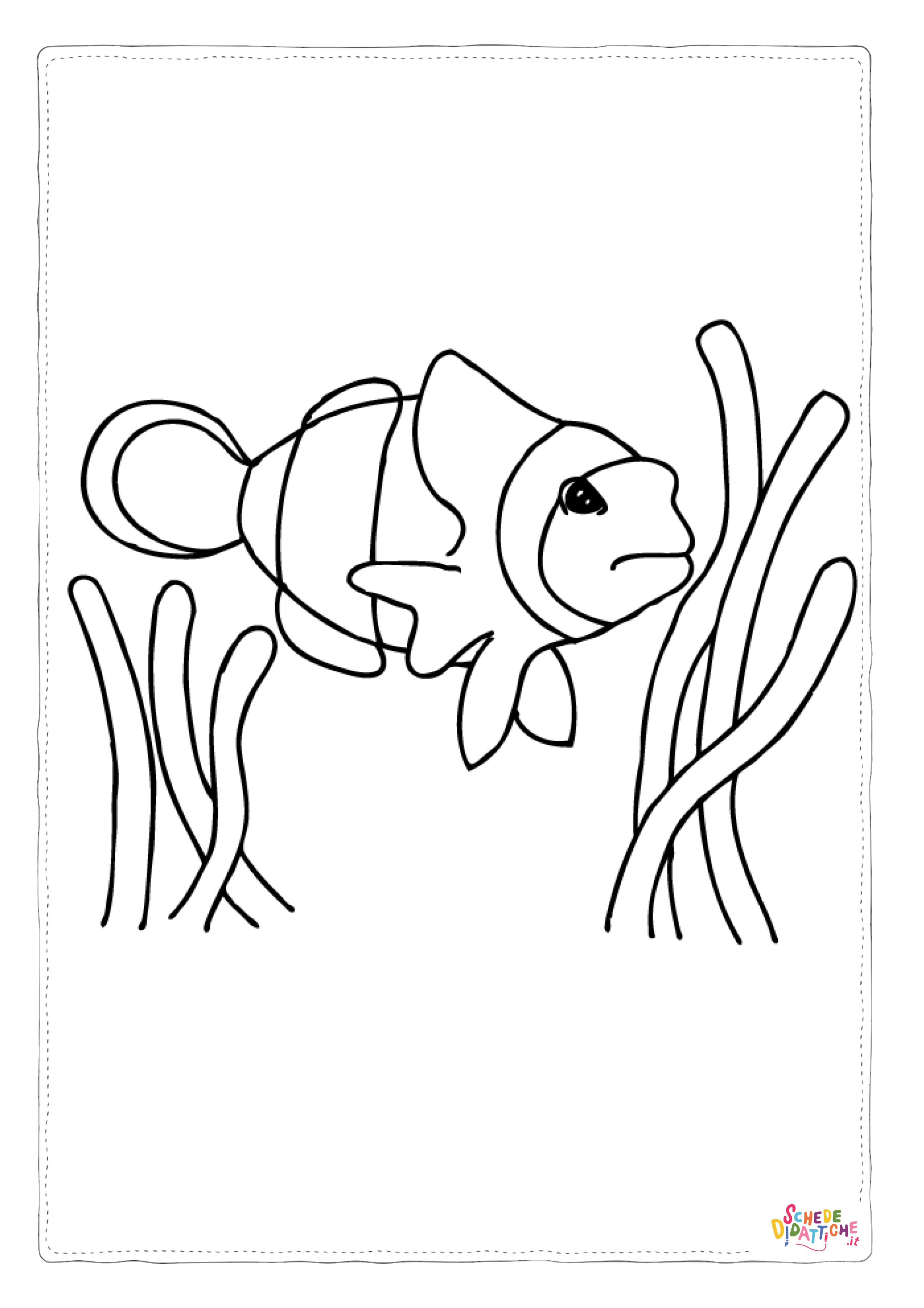 Disegno "Disegno di pesce da stampare e colorare 229" Disegno di pesce da stampare e colorare 229