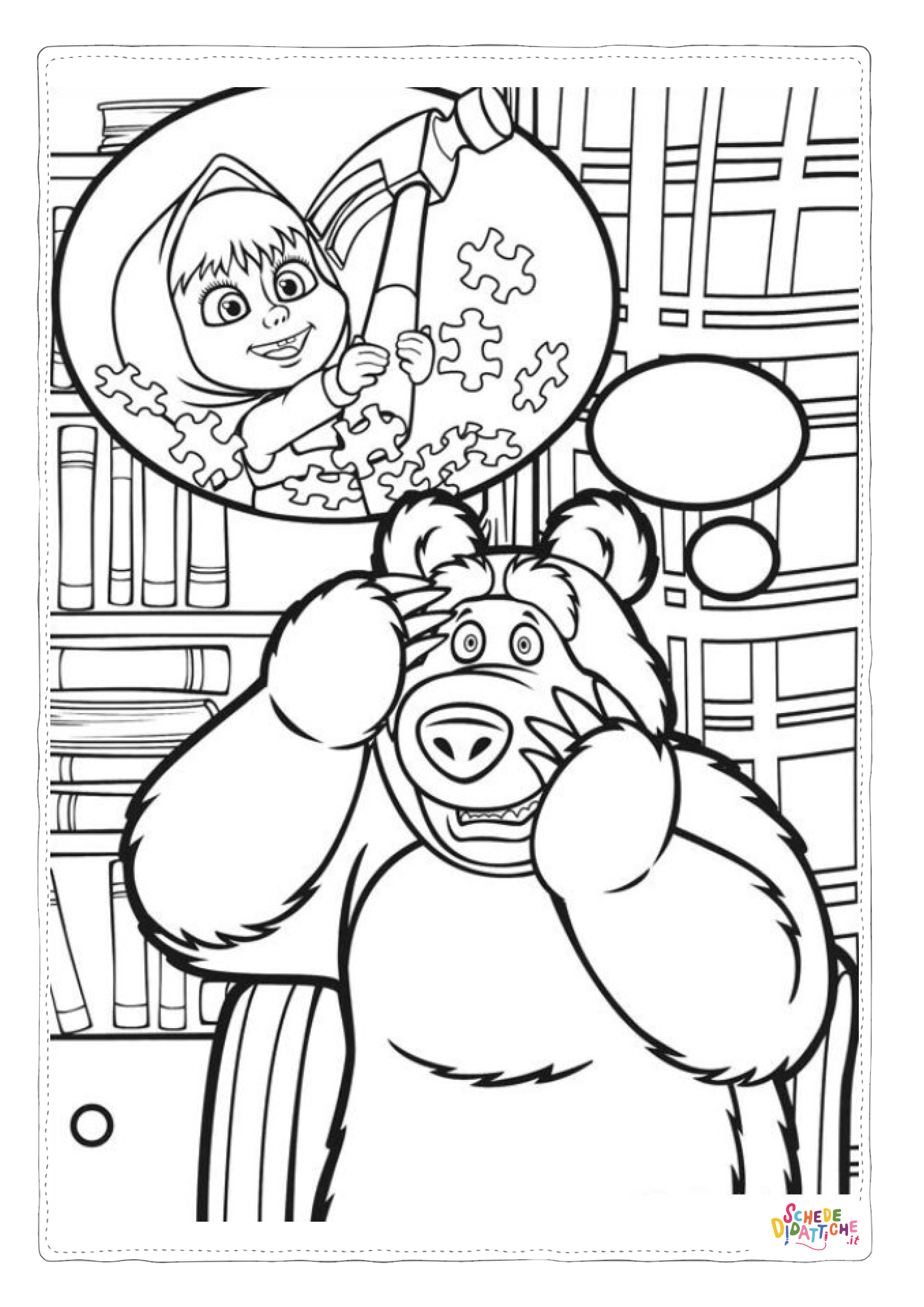 Disegno di Masha e Orso