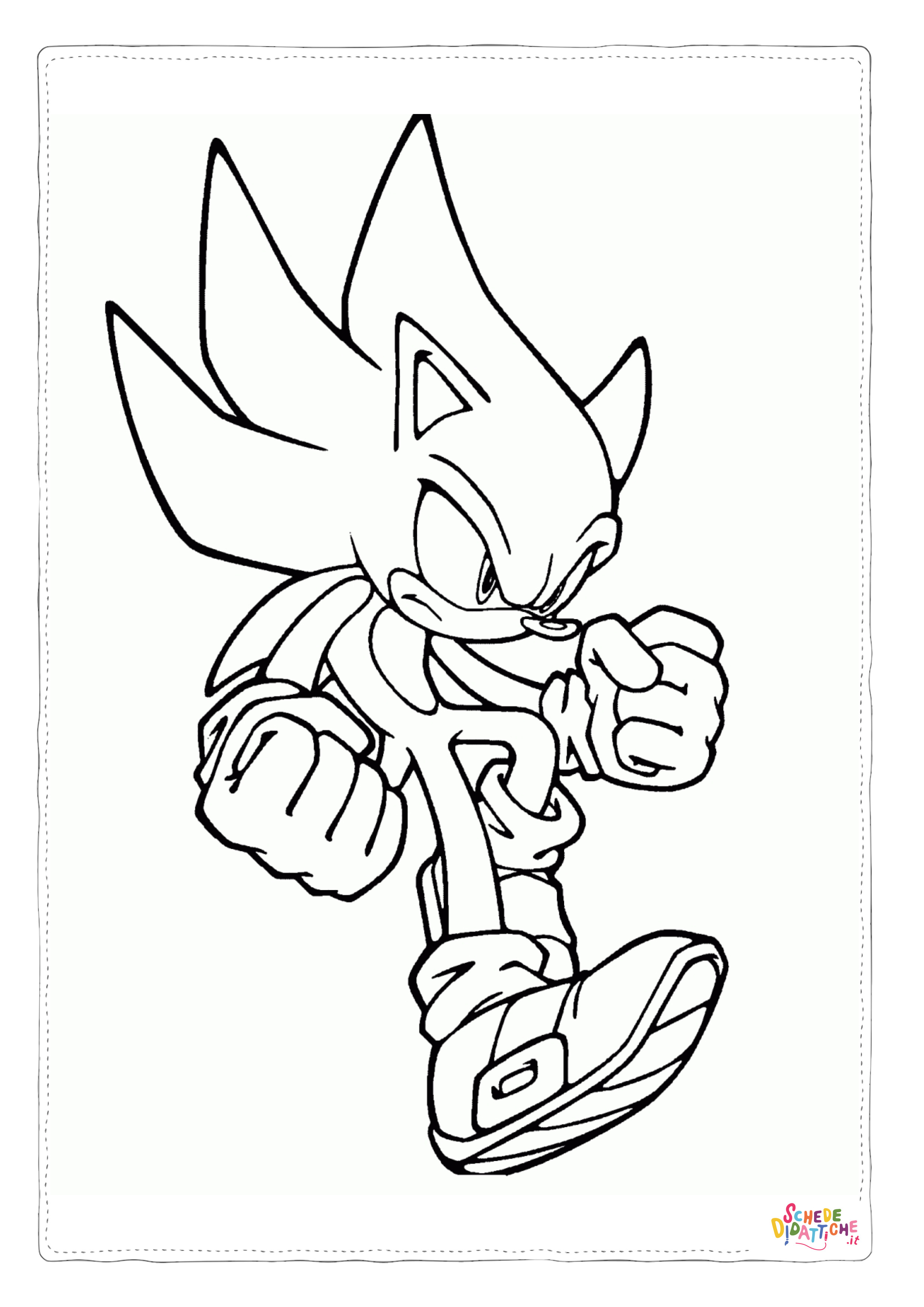 Disegno "Disegno di Sonic da stampare e colorare 14" Disegno di Sonic da stampare e colorare 14