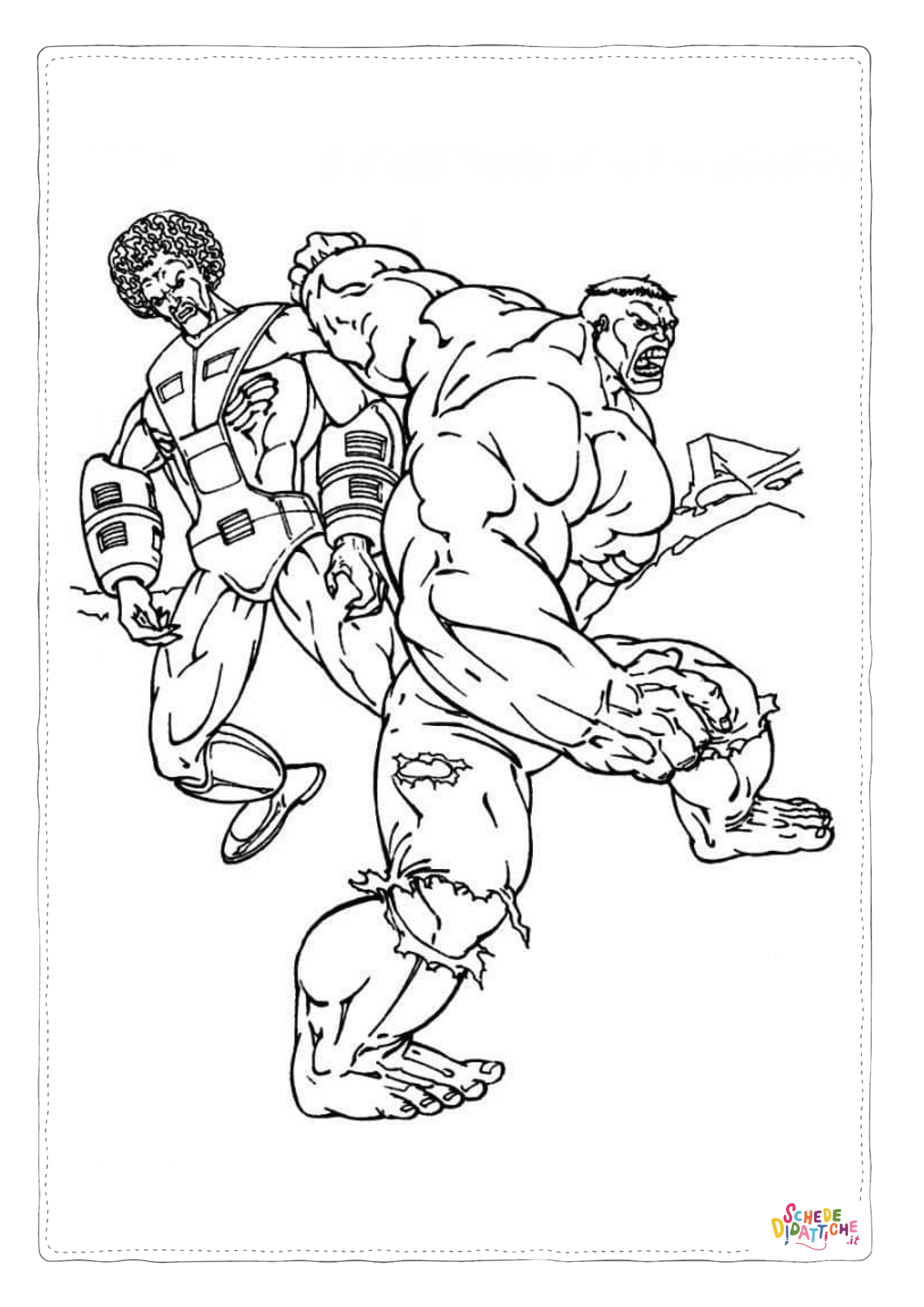 Disegno "Disegno di Hulk da stampare e colorare 87" Disegno di Hulk da stampare e colorare 87