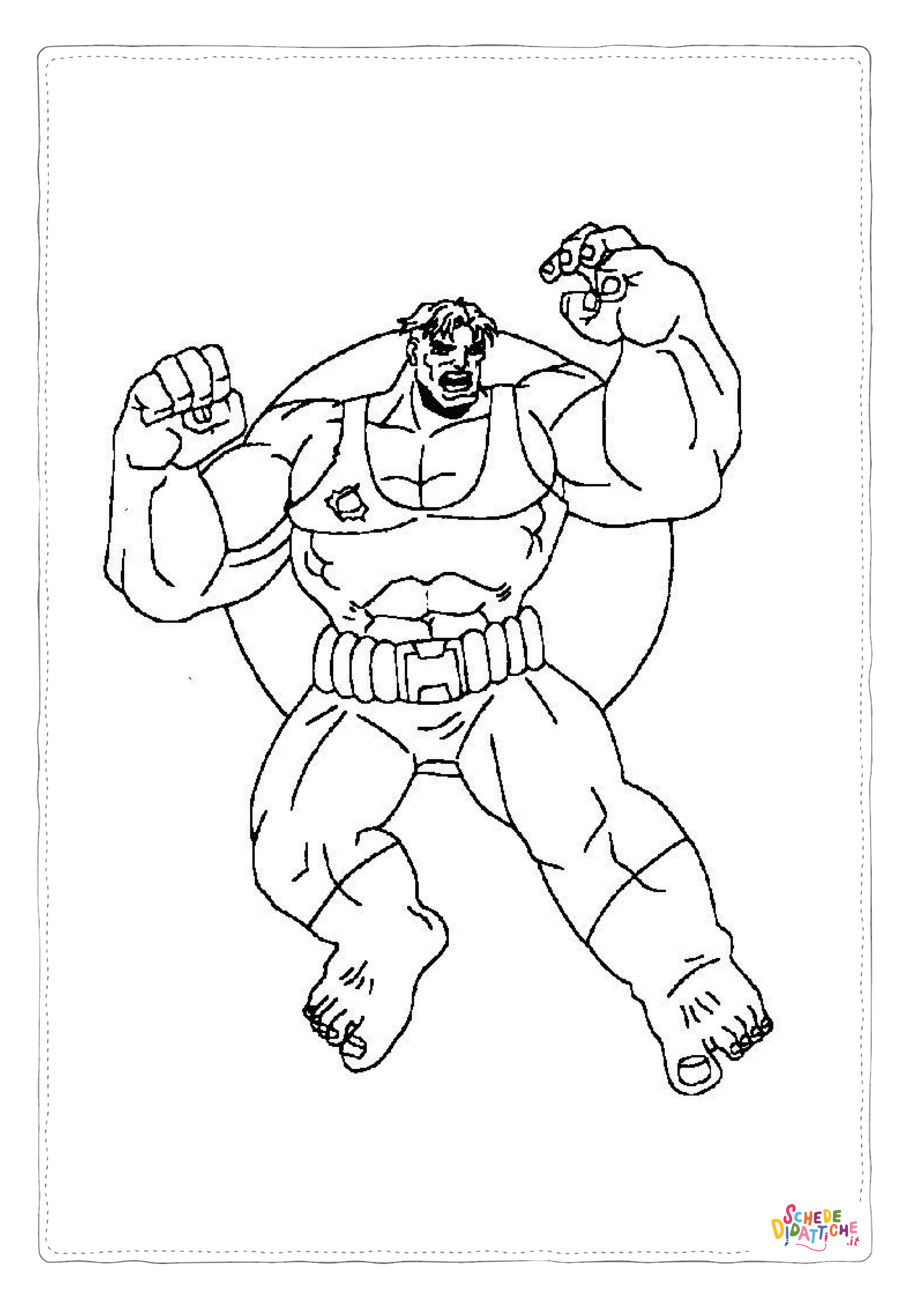 Disegno "Disegno di Hulk da stampare e colorare 149" Disegno di Hulk da stampare e colorare 149